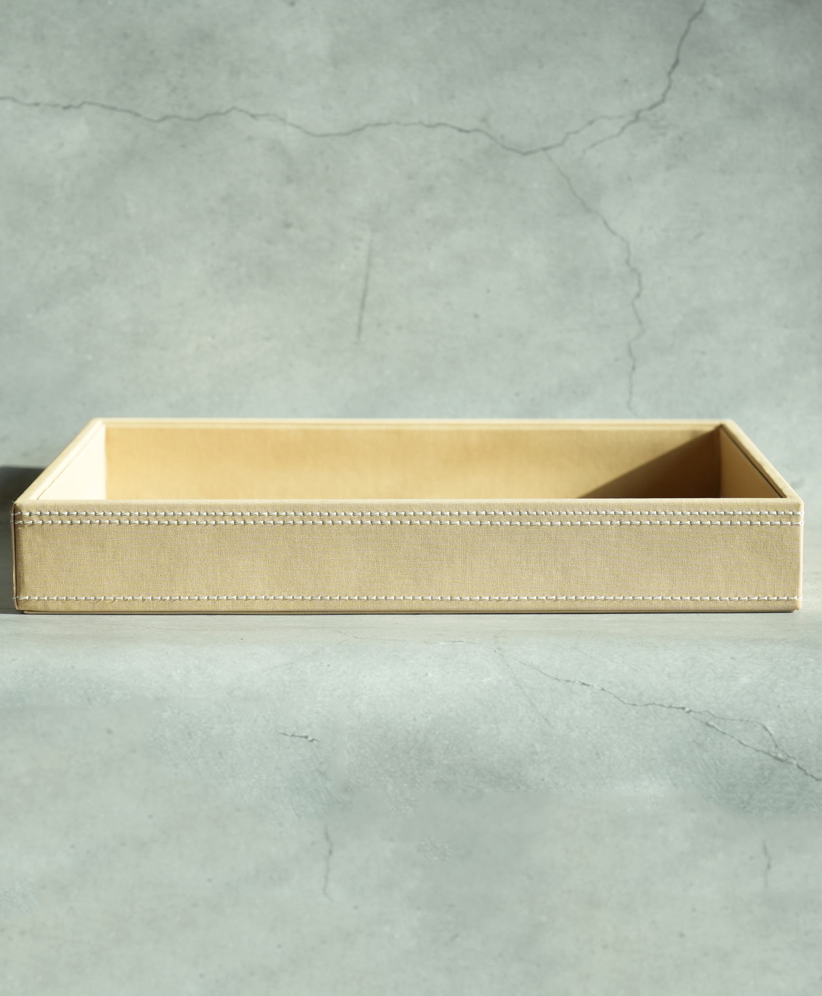 STOR Large PU Leather Multipurpose Serving Tray | Home & Office Use | Sand Beige-image-5