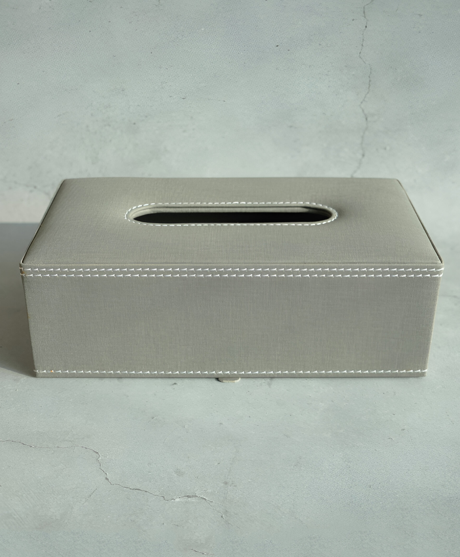 STOR PU Leather Rectangular Tissue Box Holder | Ideal for Home & Office | Stone Gray-image-40
