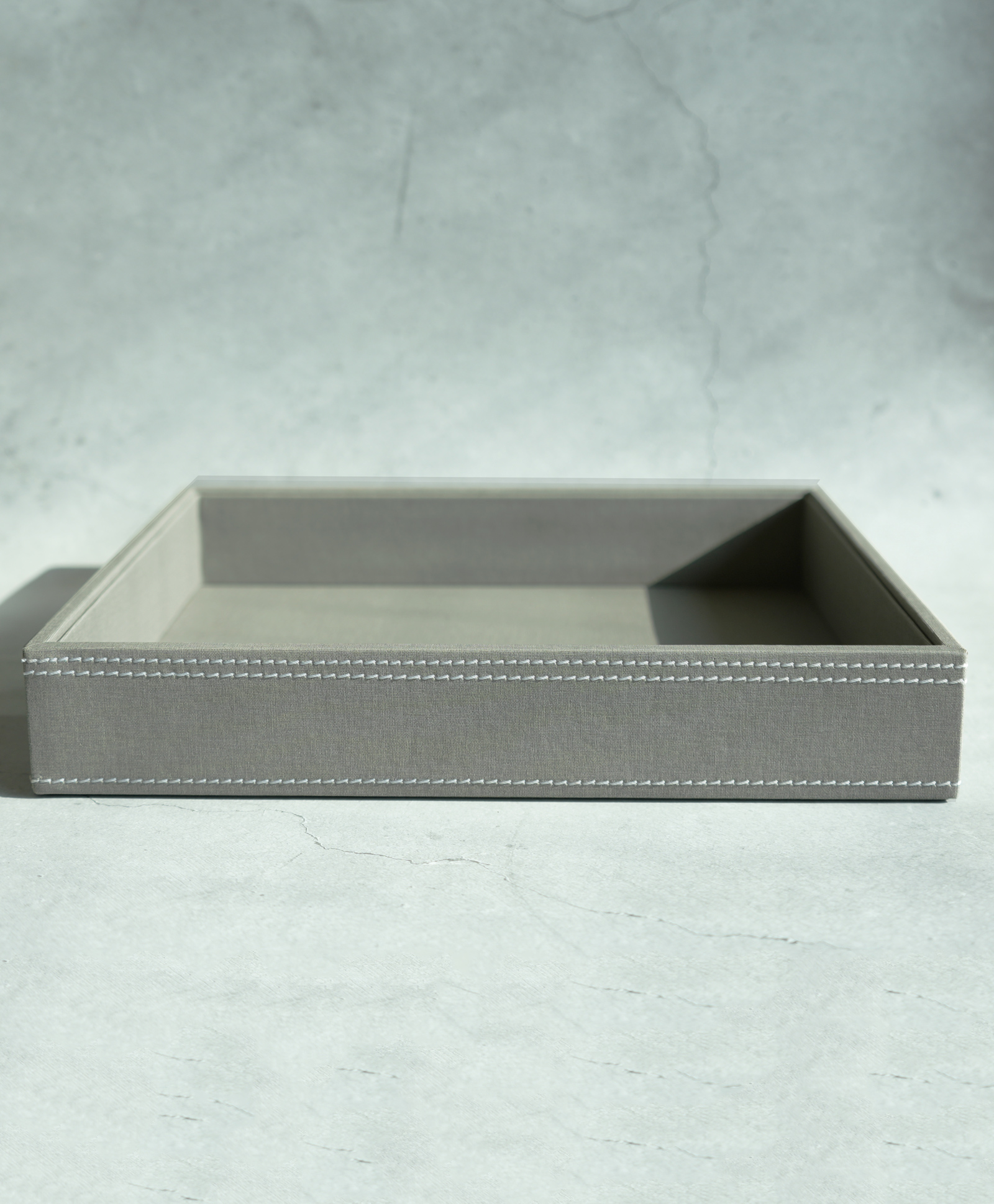 STOR Medium PU Leather Multipurpose Serving Tray | Home & Office Use | Stone Grey-image-46
