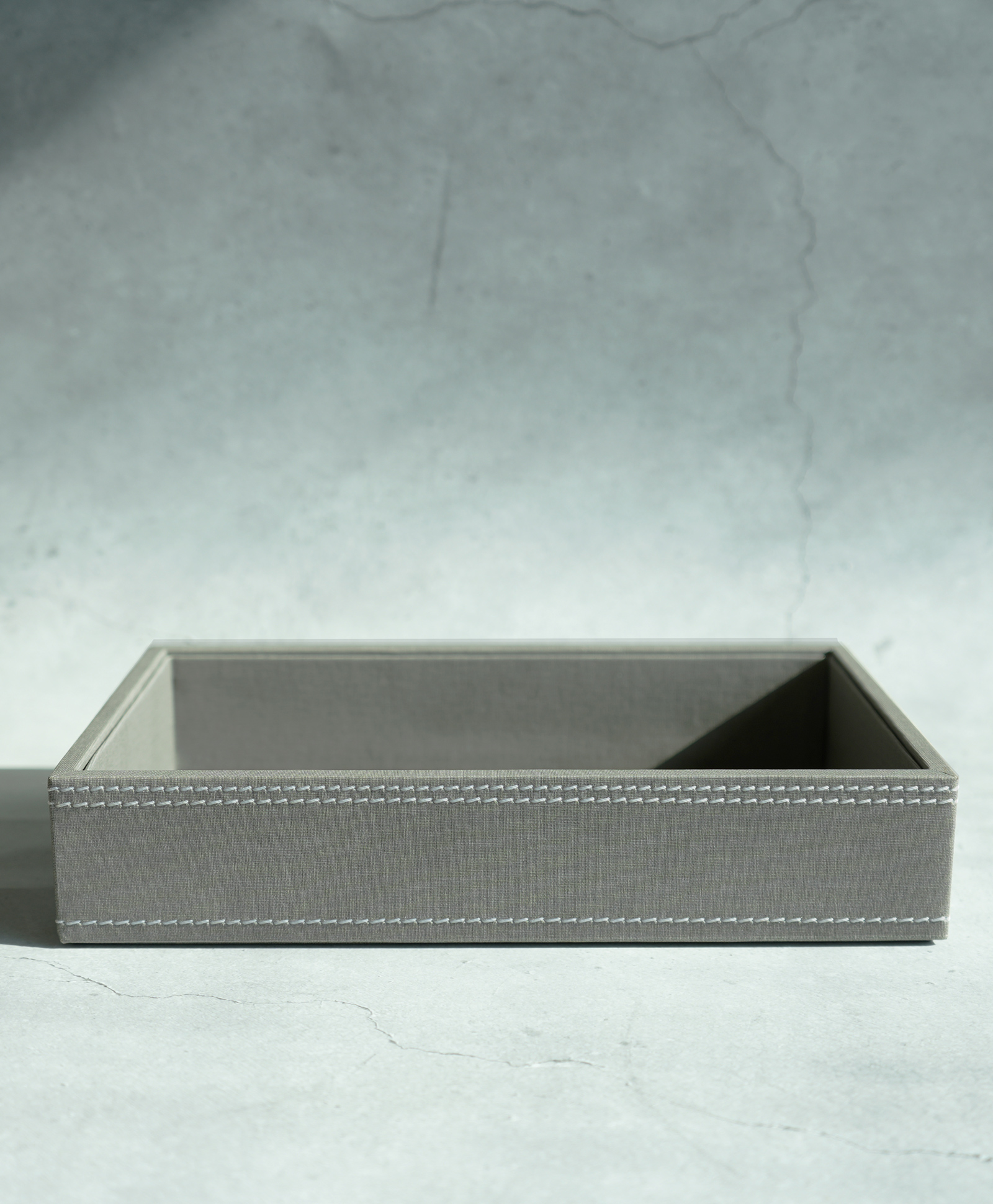 STOR Small PU Leather Multipurpose Serving Tray | Home & Office Use | Stone Grey-image-21