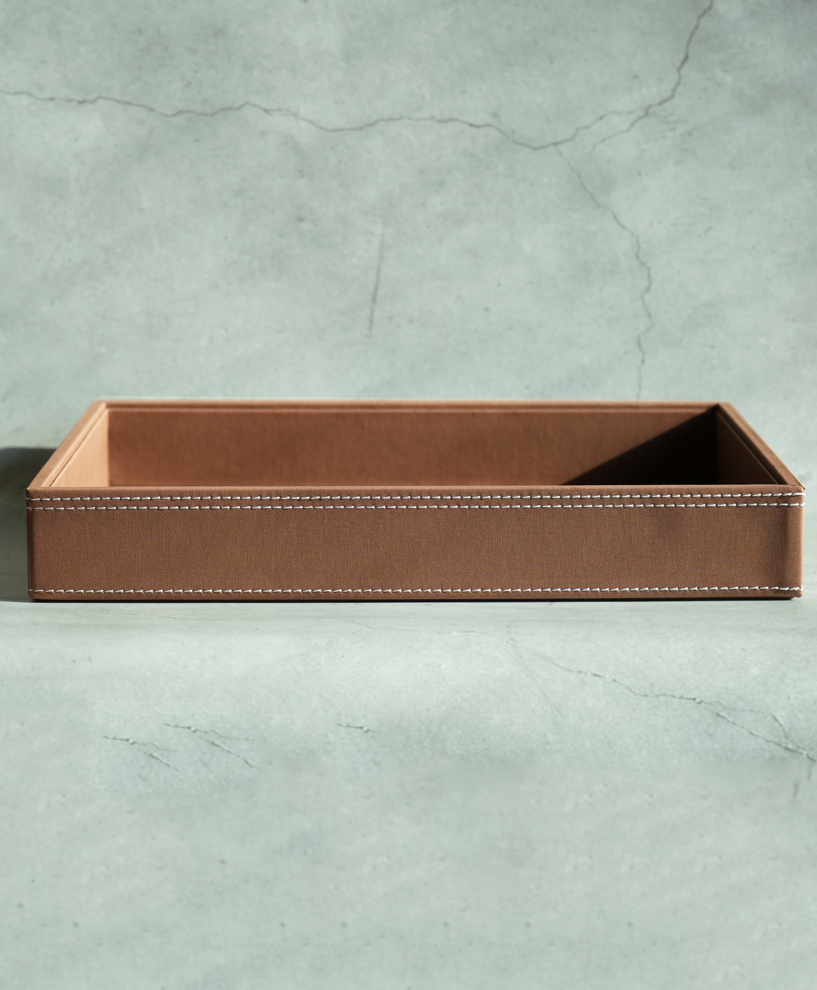 STOR Large PU Leather Multipurpose Serving Tray | Home & Office Use | Umber Brown-image-14