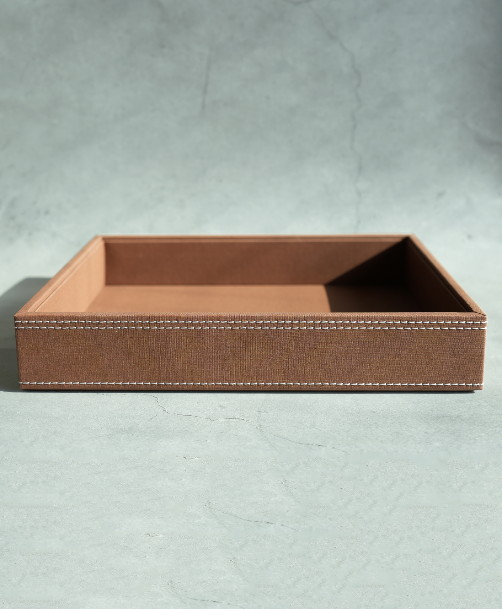 STOR Medium PU Leather Multipurpose Serving Tray | Home & Office Use | Umber Brown-image-15