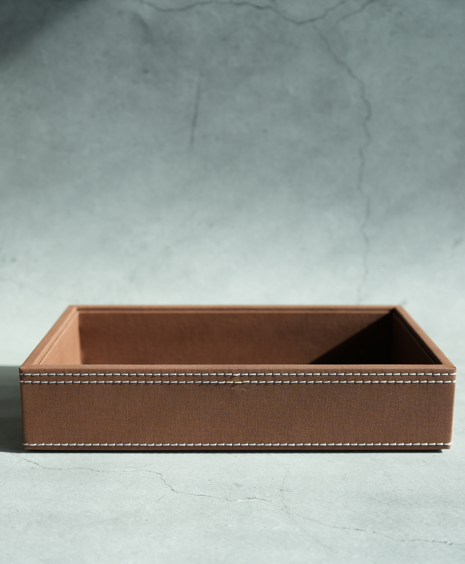 STOR Small PU Leather Multipurpose Serving Tray | Home & Office Use | Umber Brown-picture-42