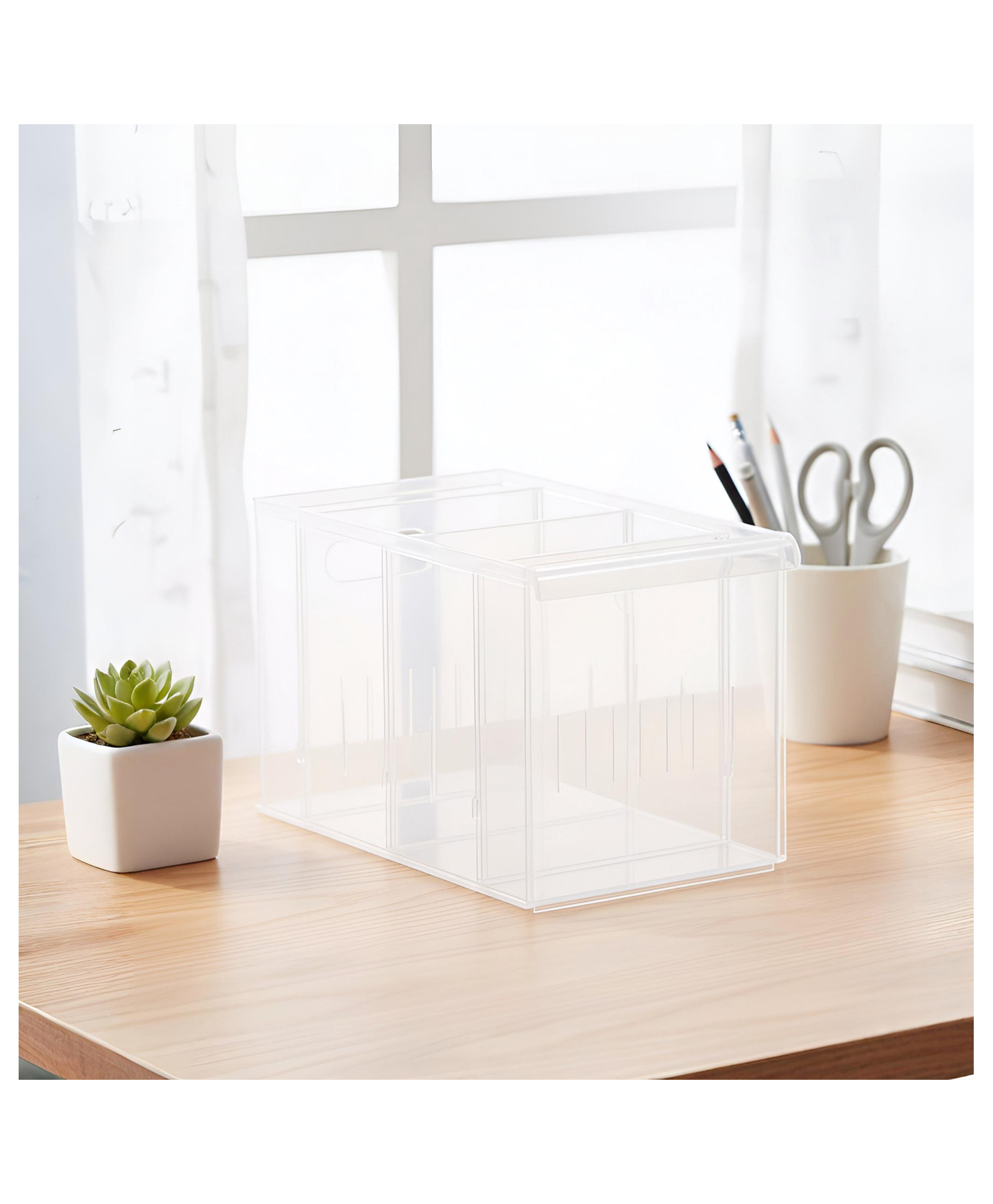 STOR Stackable Polypropylene Storage Bin 6.58L | Ideal for Home & Office | Frosted White-picture-10