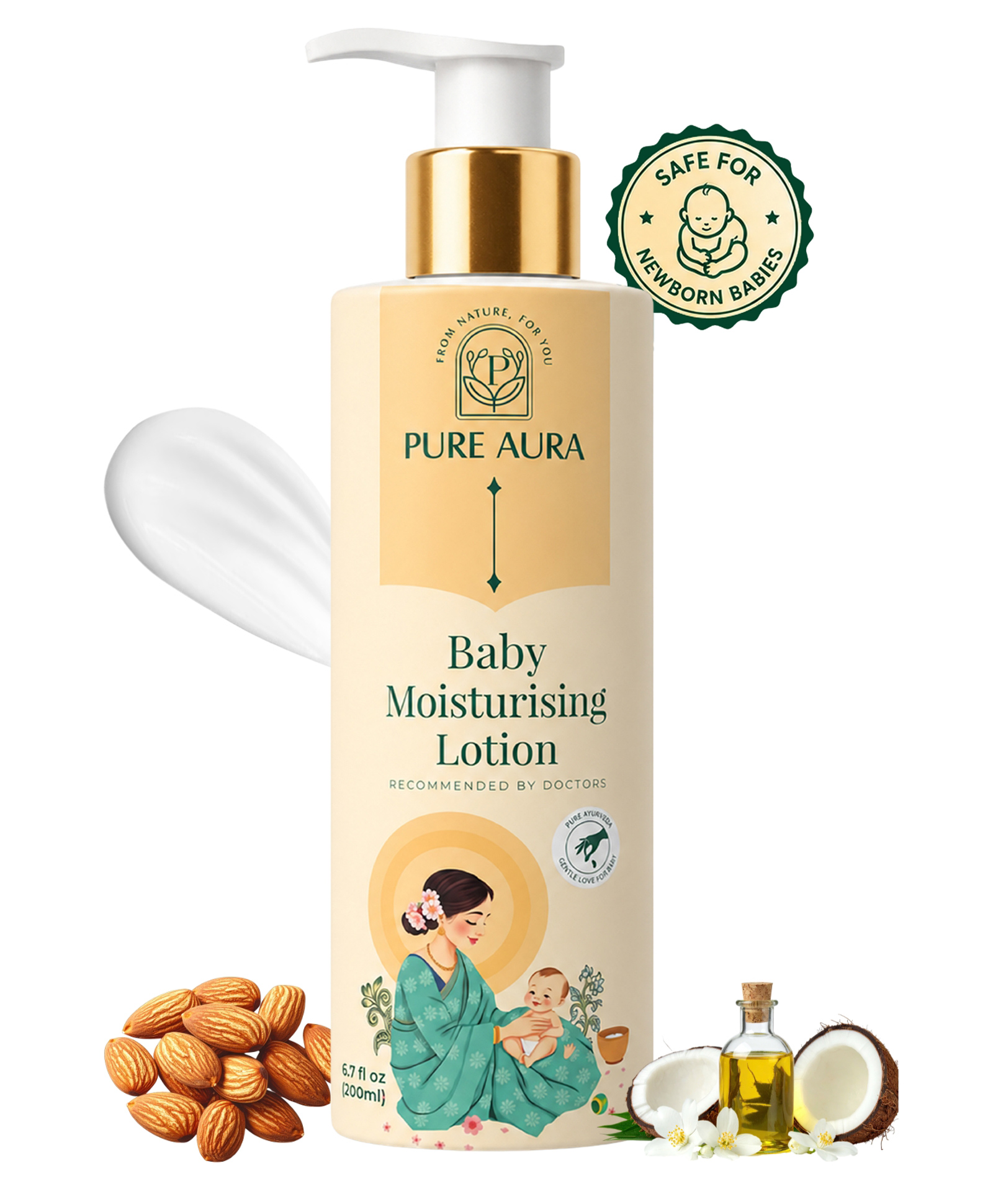 Pure Aura Baby Moisturizing Lotion for Deep Hydration & Sensitive Skin - 200 ml-image-46