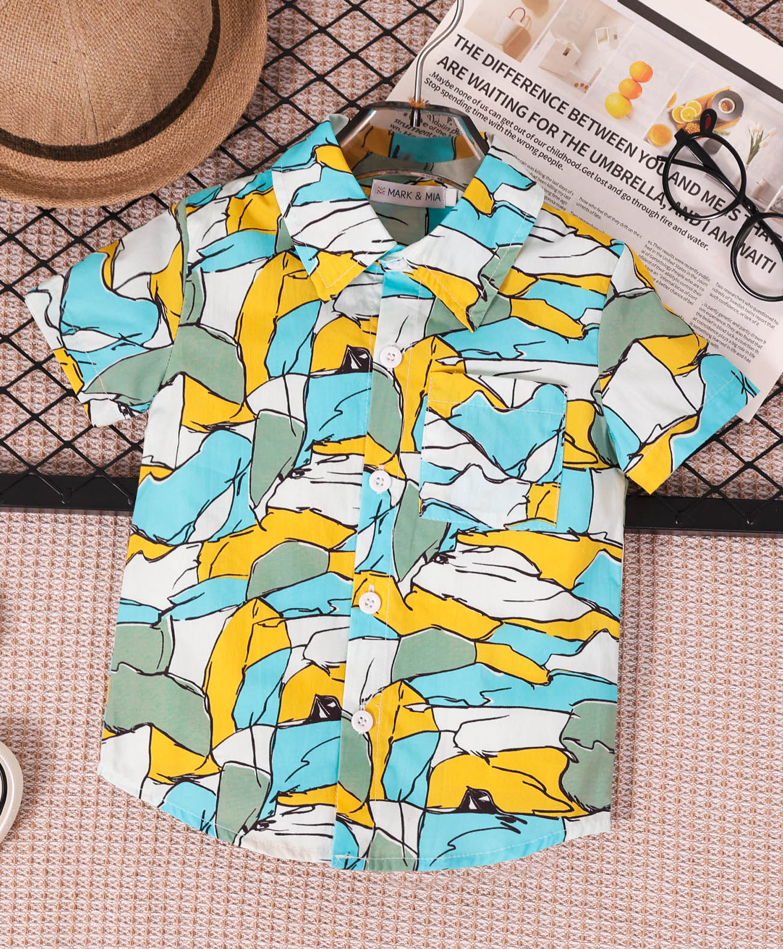 Mark & Mia Cotton Half Sleeves Printed Shirt - Multicolour-picture-10