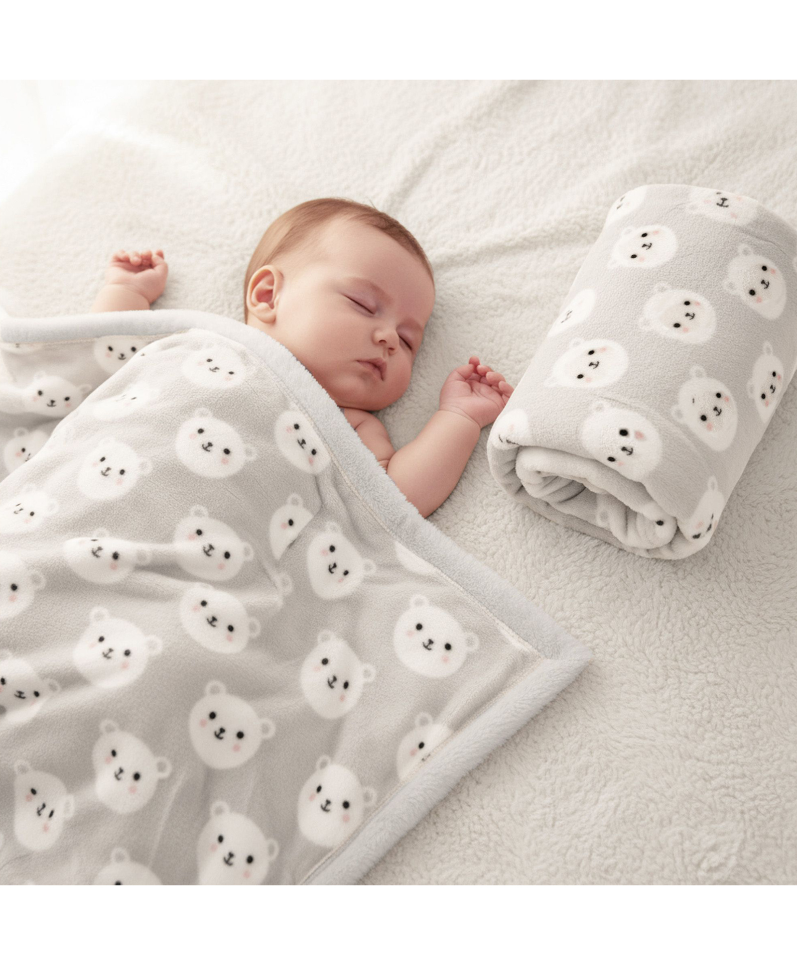 R for Rabbit Softkins Comfy Baby Blanket Warm Super Soft & Cozy Polyester Material Lightweight Machine Washable - Grey-image-44