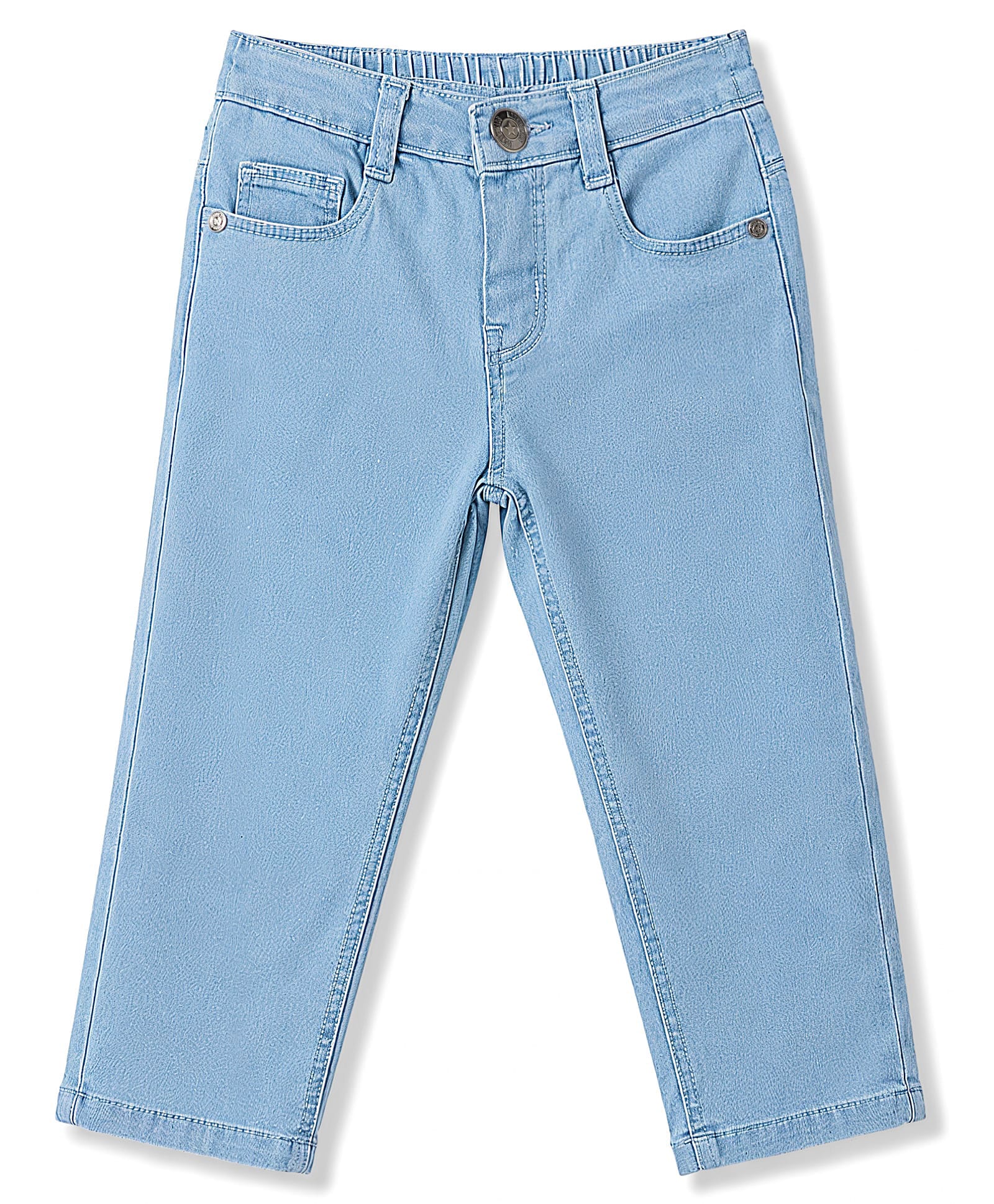 kookie kids india Kookie Kids Denim Full Length Washed Jeans - Light Blue-picture-20