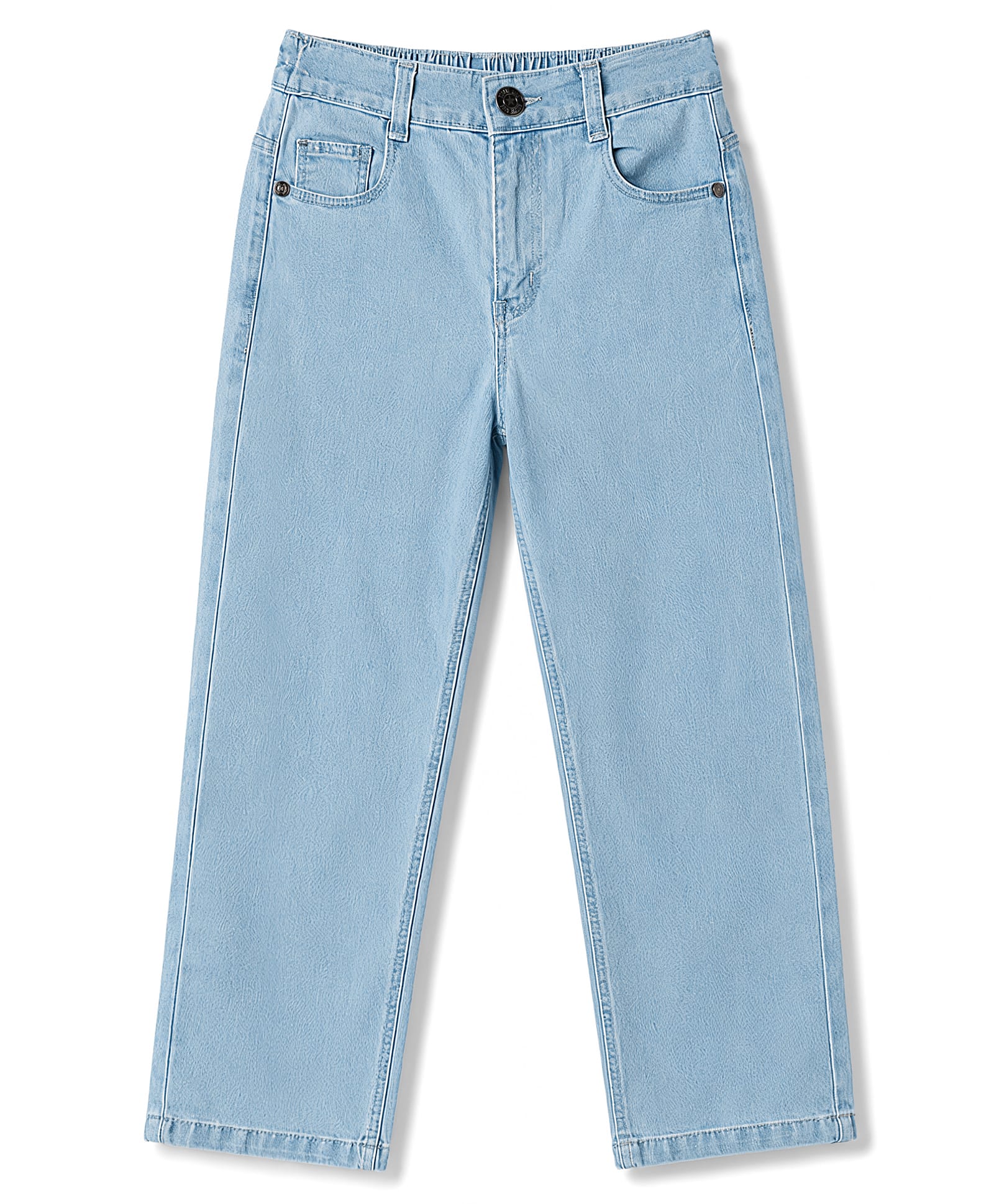 kookie kids india Kookie Kids Denim Full Length Washed Jeans - Light Blue-picture-13