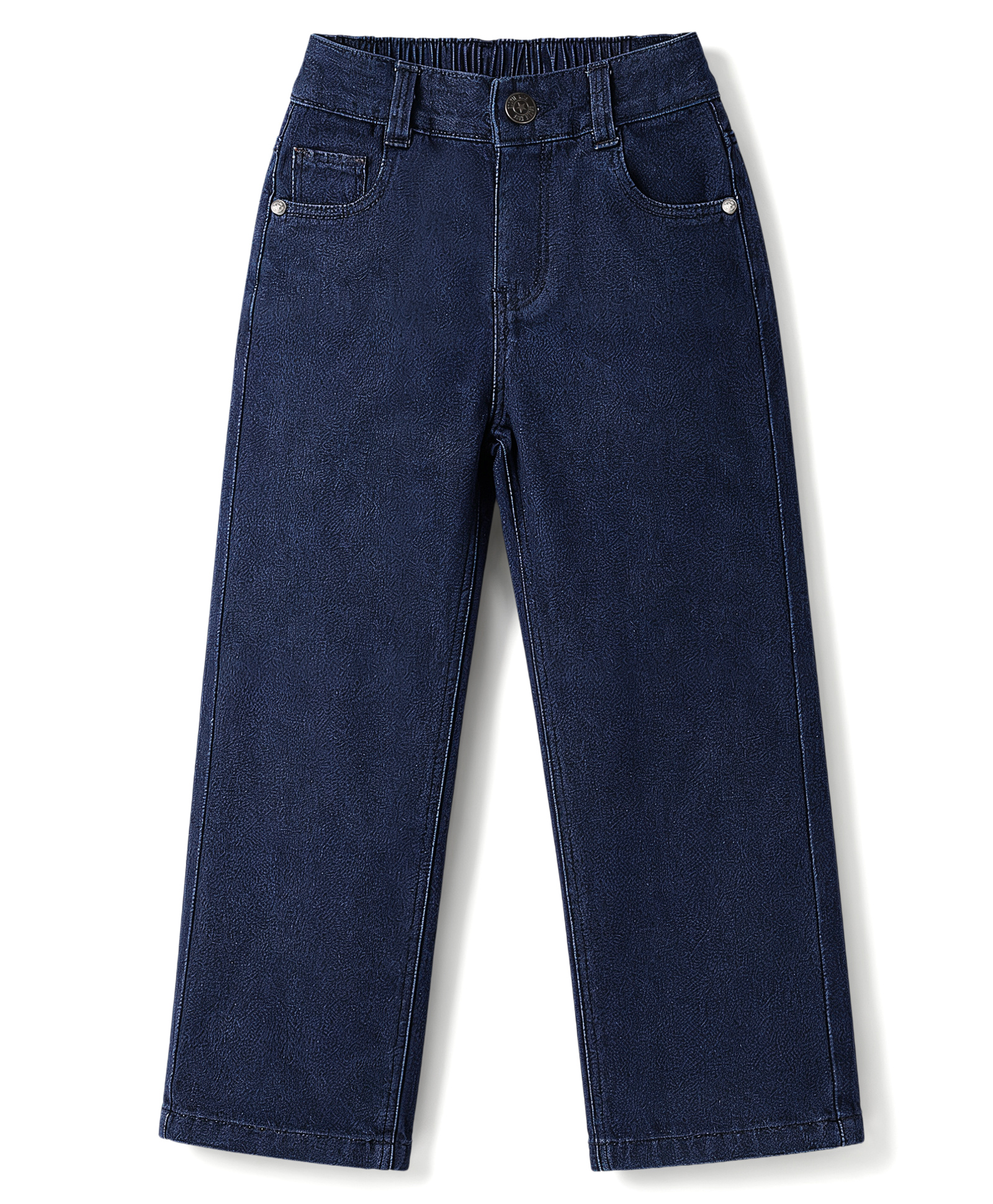 Kookie Kids Denim Washed Full Length Solid Jeans - Royal Blue-image-20
