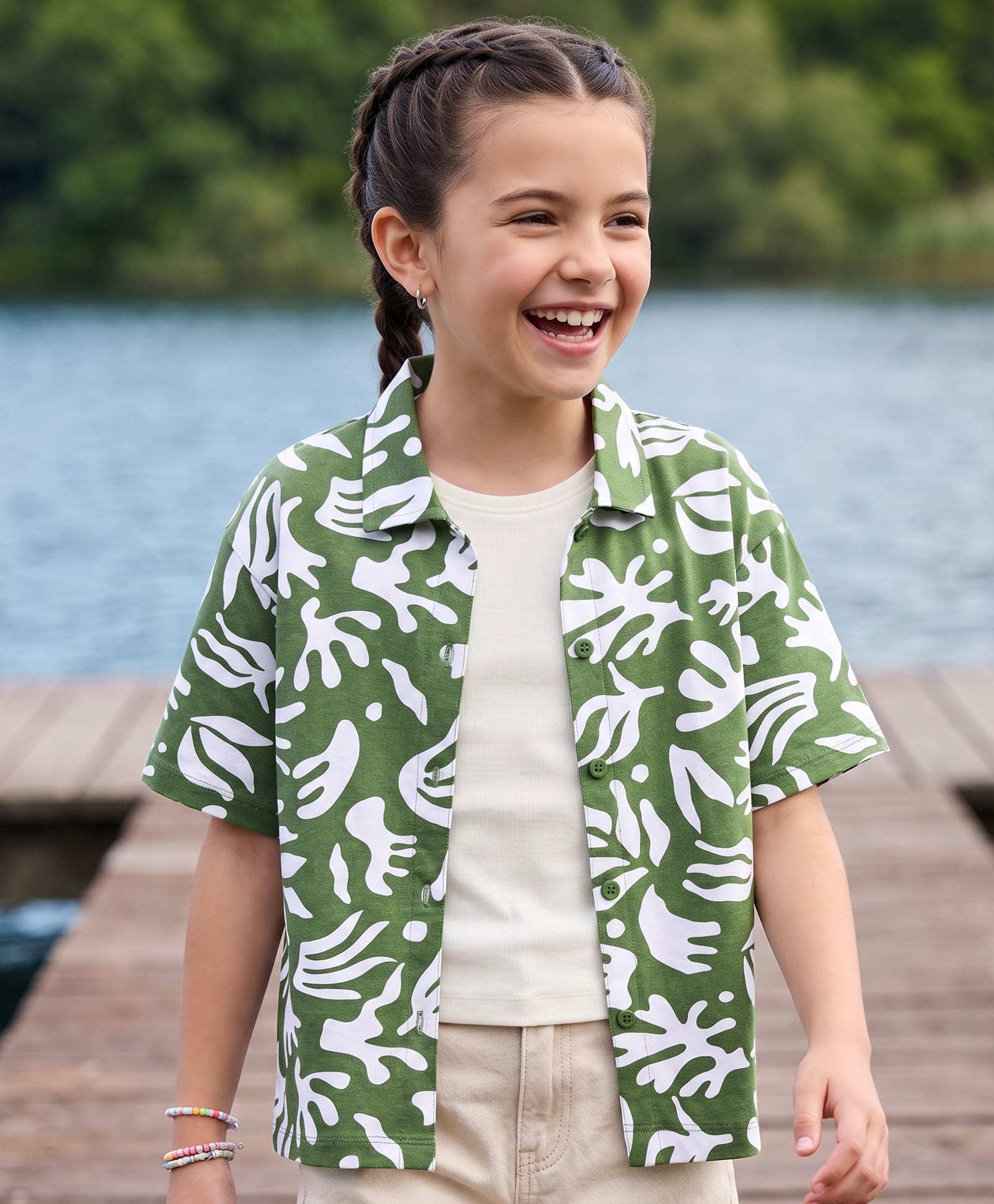 Pine Kids Cotton Knit Half Sleeves Printed Shirt & Sleeveless T-Shirt - Multicolor-image-22