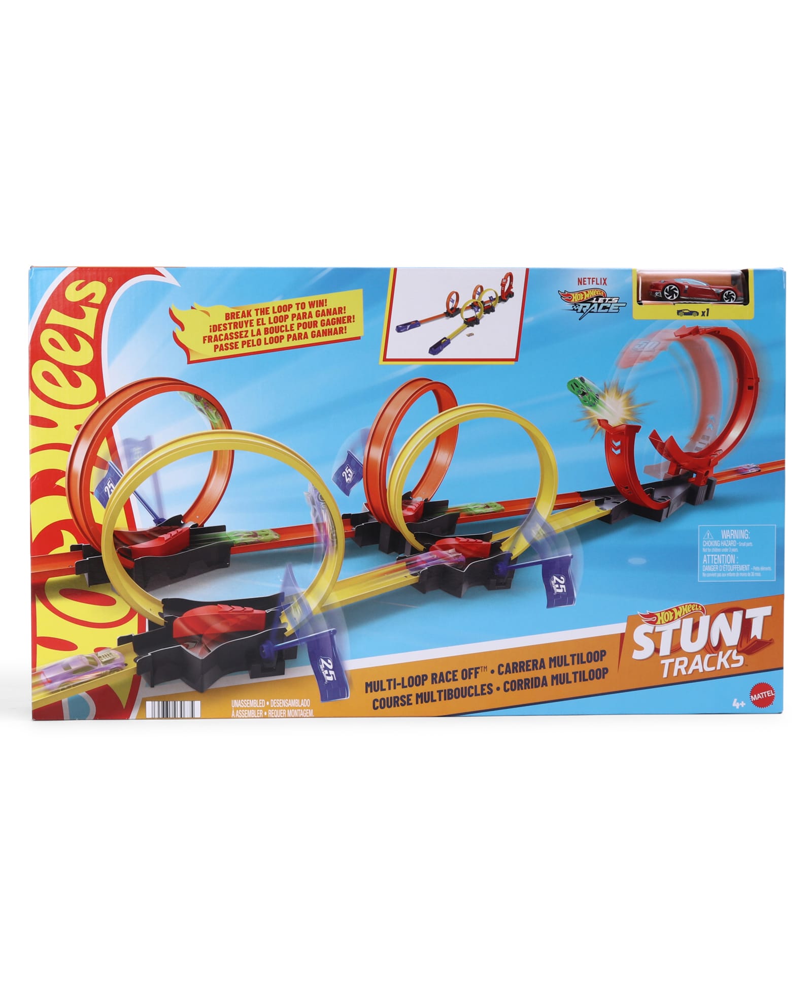 Hot Wheels Action Gravity Drop Track Set Loop & Jump Track with 1:64 Die-Cast Car - Multicolor-picture-30