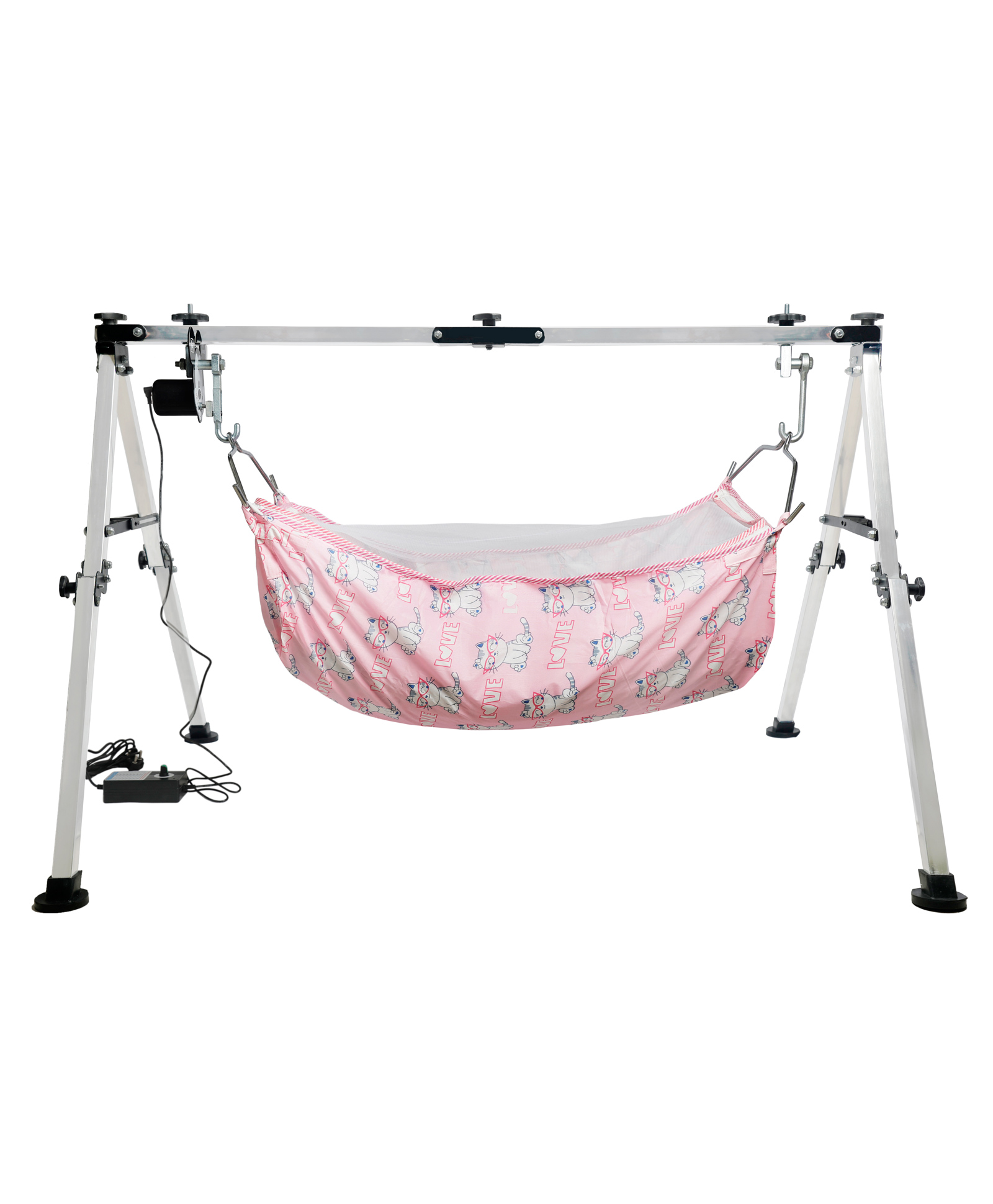 my cradlle The Cradlle for Genius Automatic Electric Swing Cradle With Folding Square Pipe | Stainless Steel Ghodiyu - Mickey Mouse - Clothe Joli (Colour May Vary)-picture-12