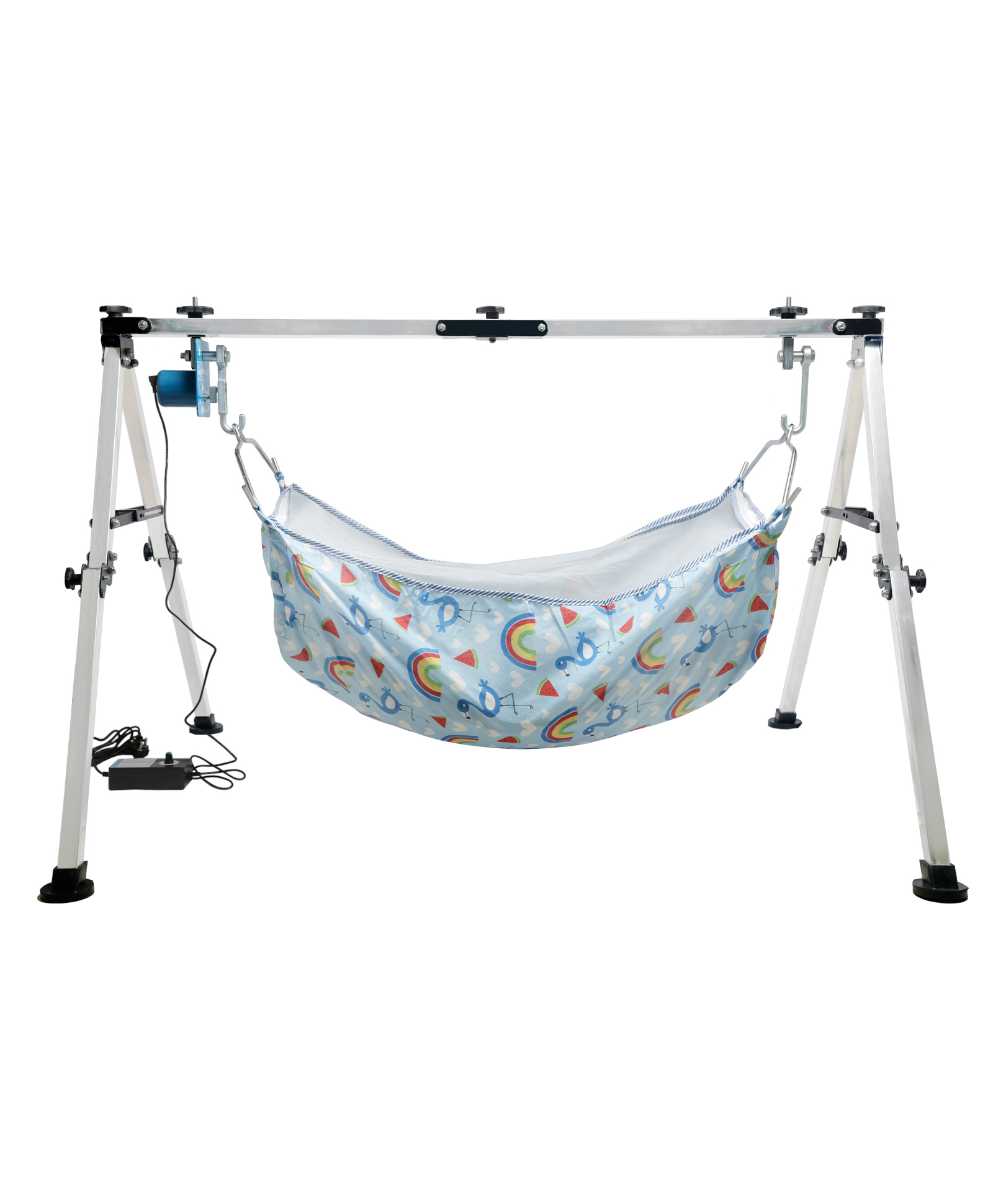 my cradlle The Cradlle for Genius Automatic Electric Swing Cradle With Folding Square Pipe | Stainless Steel Ghodiyu - Blue Square - Clothe Joli (Colour May Vary)-picture-16