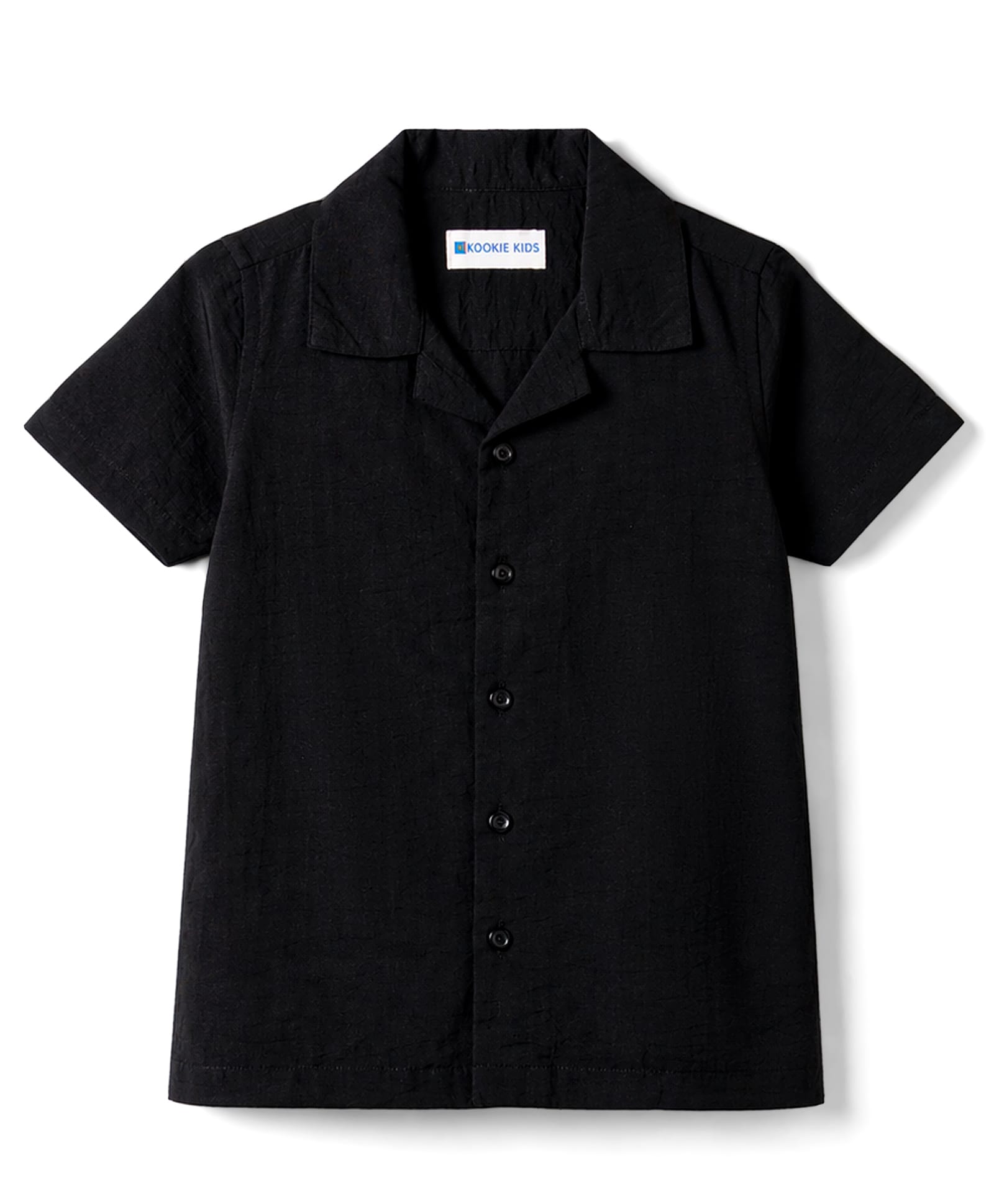 Kookie Kids India Woven Half Sleeves Solid Shirt - Black-picture-29