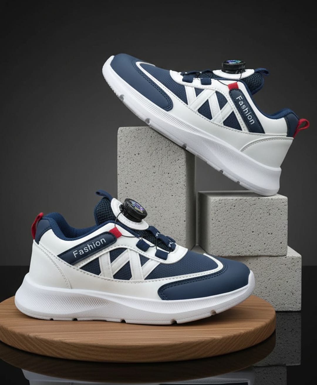 FEETWELL SHOES Colour Blocked BOA System Closure LED Shoes - Blue-image-18