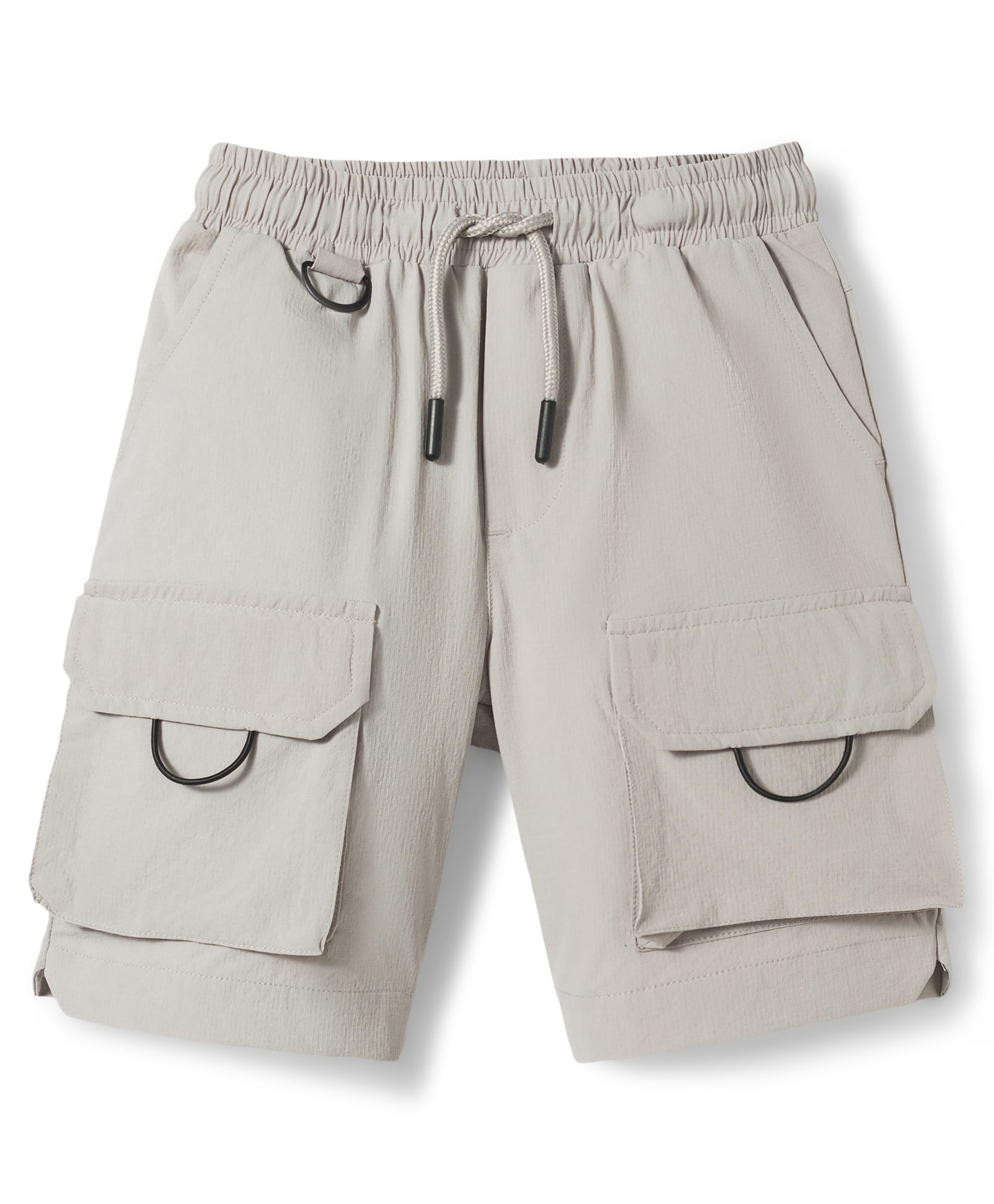 kookie kids india Kookie Kids Woven Above Knee Length Solid Shorts With Pockets - Grey-picture-15