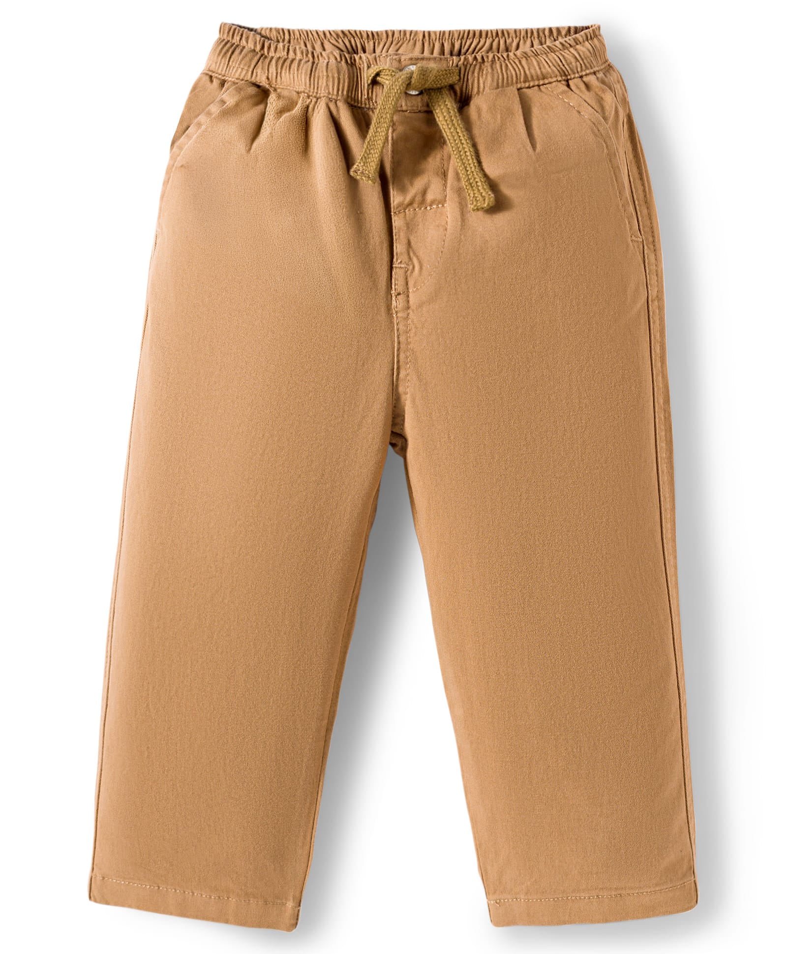 Bonfino Cotton Elastane Woven Full Length Twill Lycra Jogger Fit Chinos Solid Colour Trouser - Khaki-picture-12