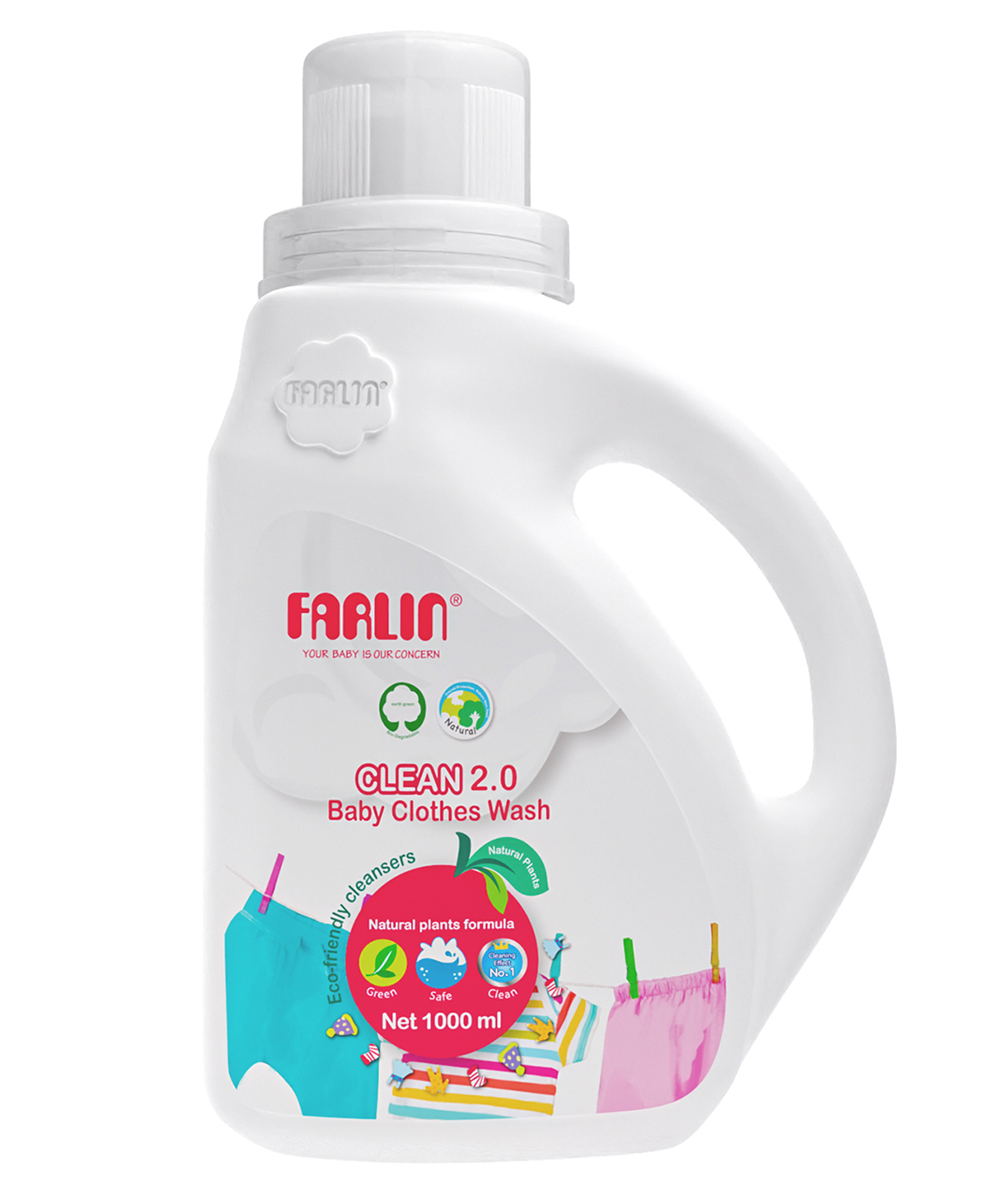 Farlin CB 10007 Baby Clothing Detergent 1000ml Gentle, hypoallergenic formula specially designed to clean baby clothes safely and effectively-picture-34