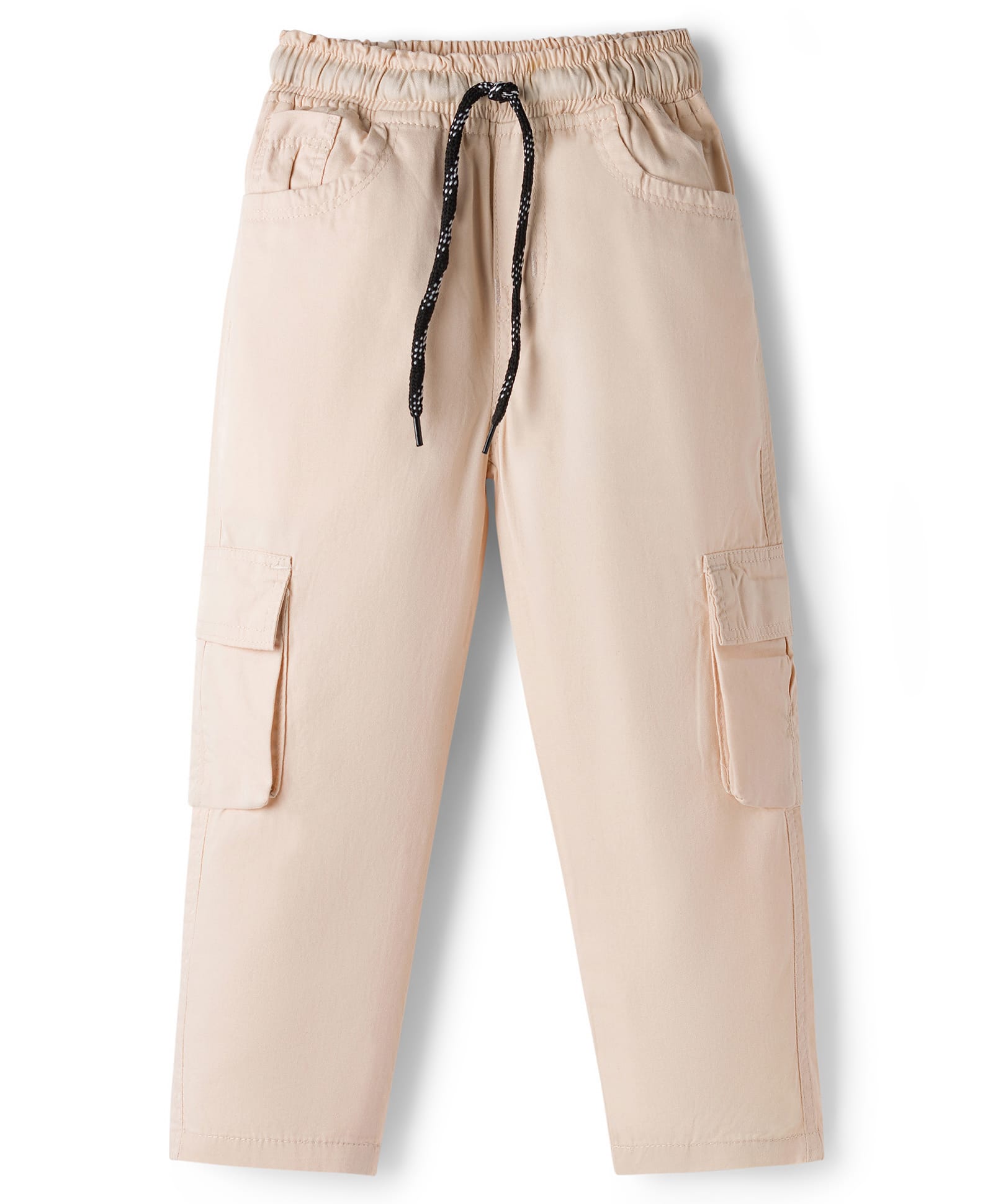Rikidoos Cotton Woven Full Length Solid Cargo Pant - Offwhite-picture-22