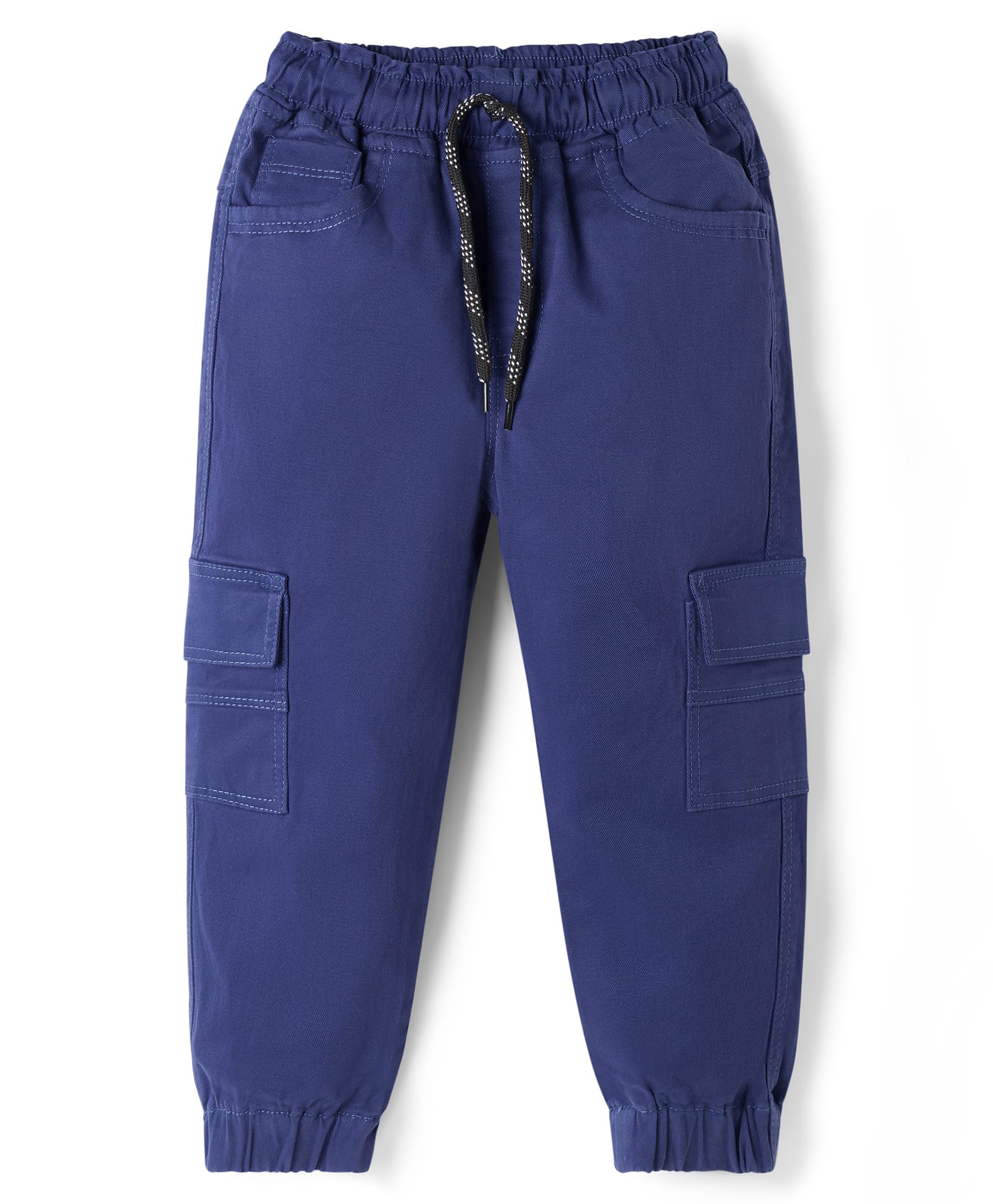 Rikidoos Cotton Woven Full Length Solid Cargo Pant - Blue-picture-37