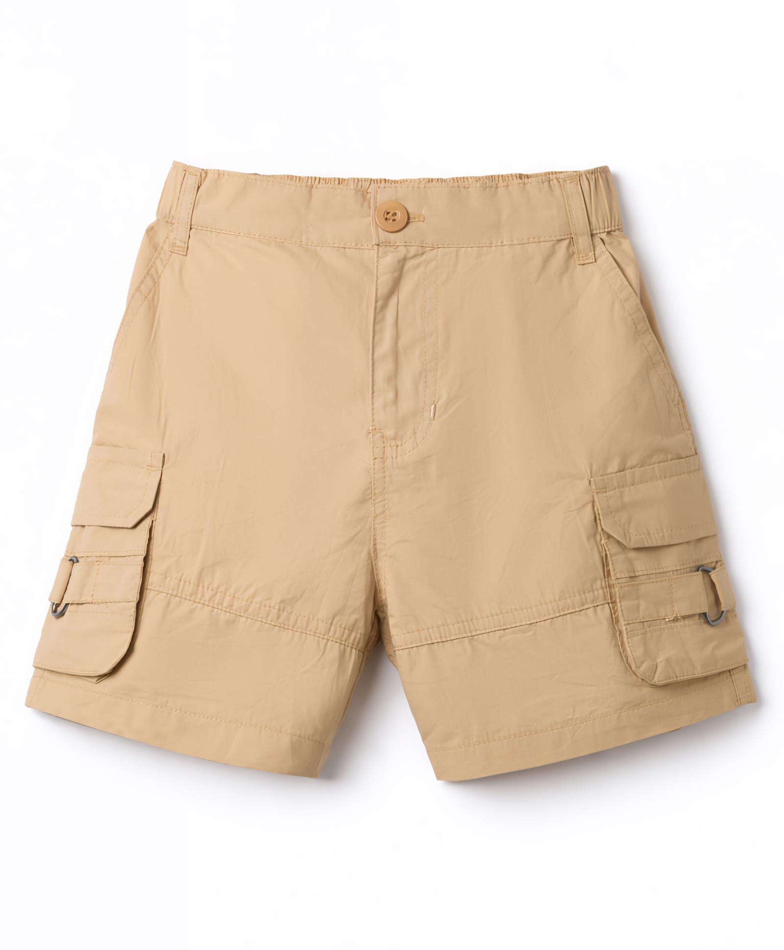 Pine Kids Cotton Woven Solid Shorts - Brown-picture-28