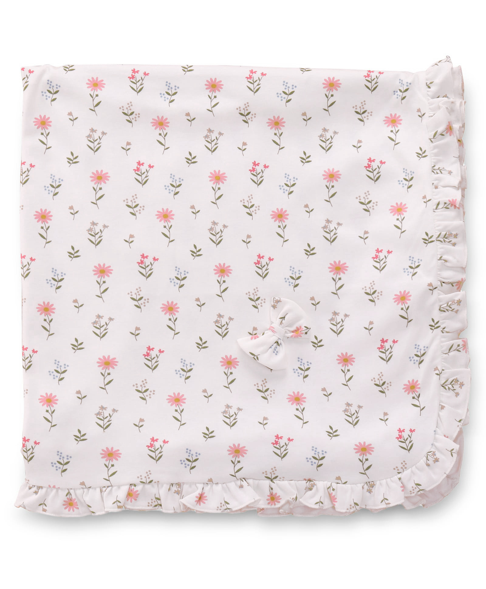 CUCUMBER Interlock Knit Floral Printed Towel L 81 x B 81 cm - White-image-21