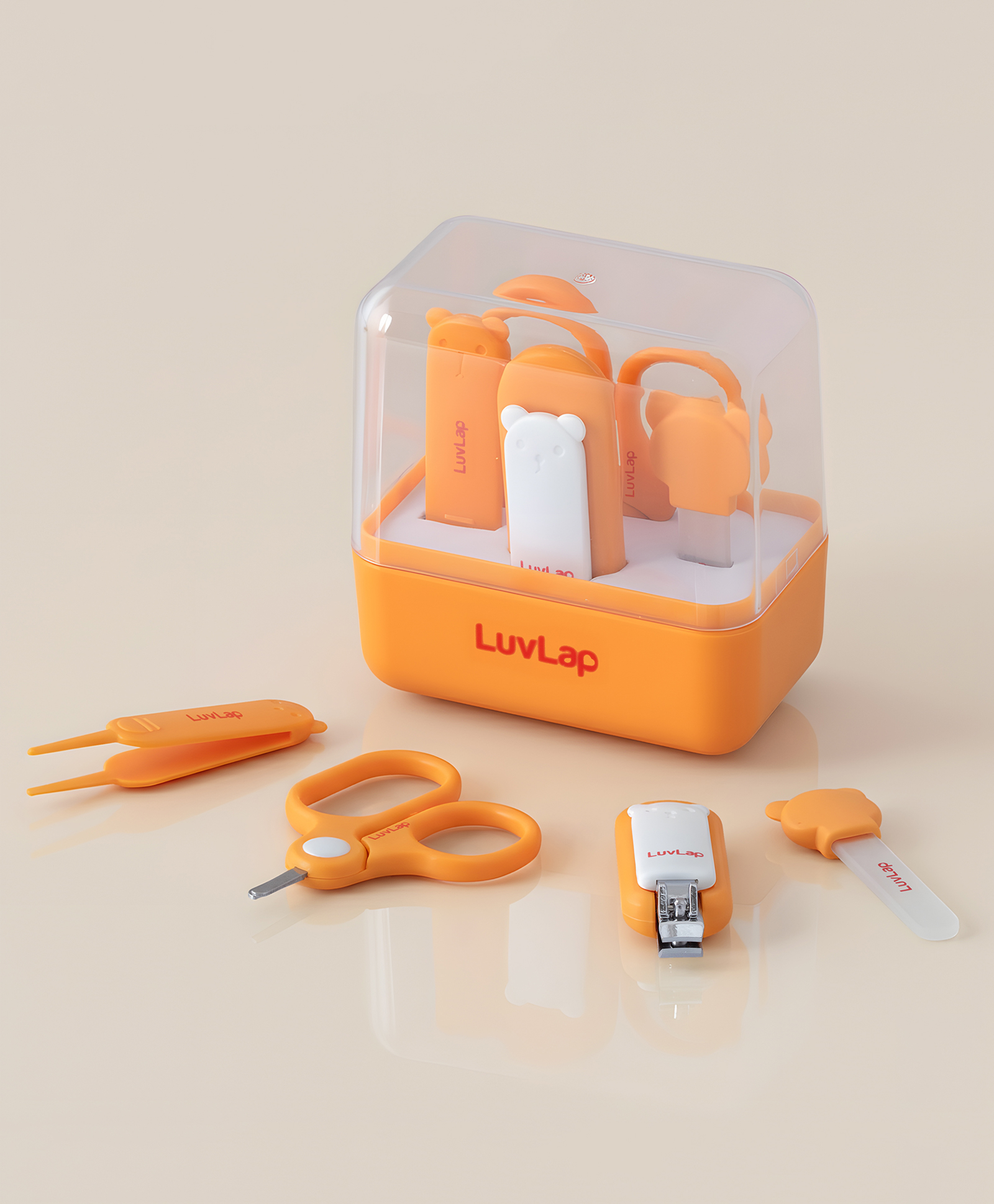 luvlap Luv Lap 4 in 1 Baby Grooming Set with Cute Case Nail Scissors Clipper File & Tweezers BPA Free, Newborn & Toddler Safe - Multicolor-picture-17