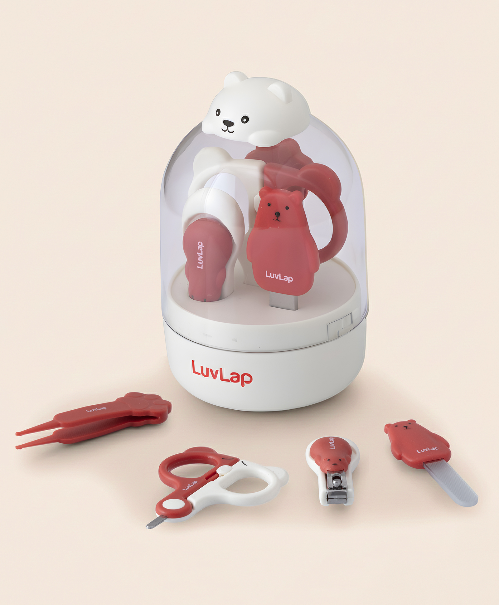 luvlap Luv Lap 4 in 1 Baby Grooming Set with Cute Case, Nail Scissors, Clipper, File & Tweezers, BPA Free, Compact & Travel Friendly - Multicolor-picture-19