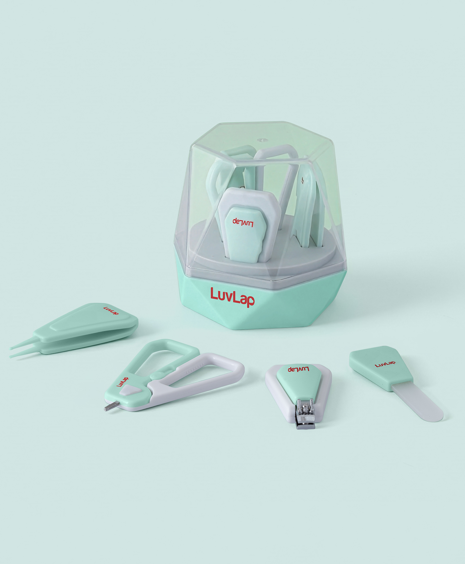 luvlap Luv Lap 4 in 1 Baby Grooming Set with Cute Case, Nail Scissors, Clipper, File & Tweezers, BPA Free, Compact & Travel Friendly - Multicolor-picture-16