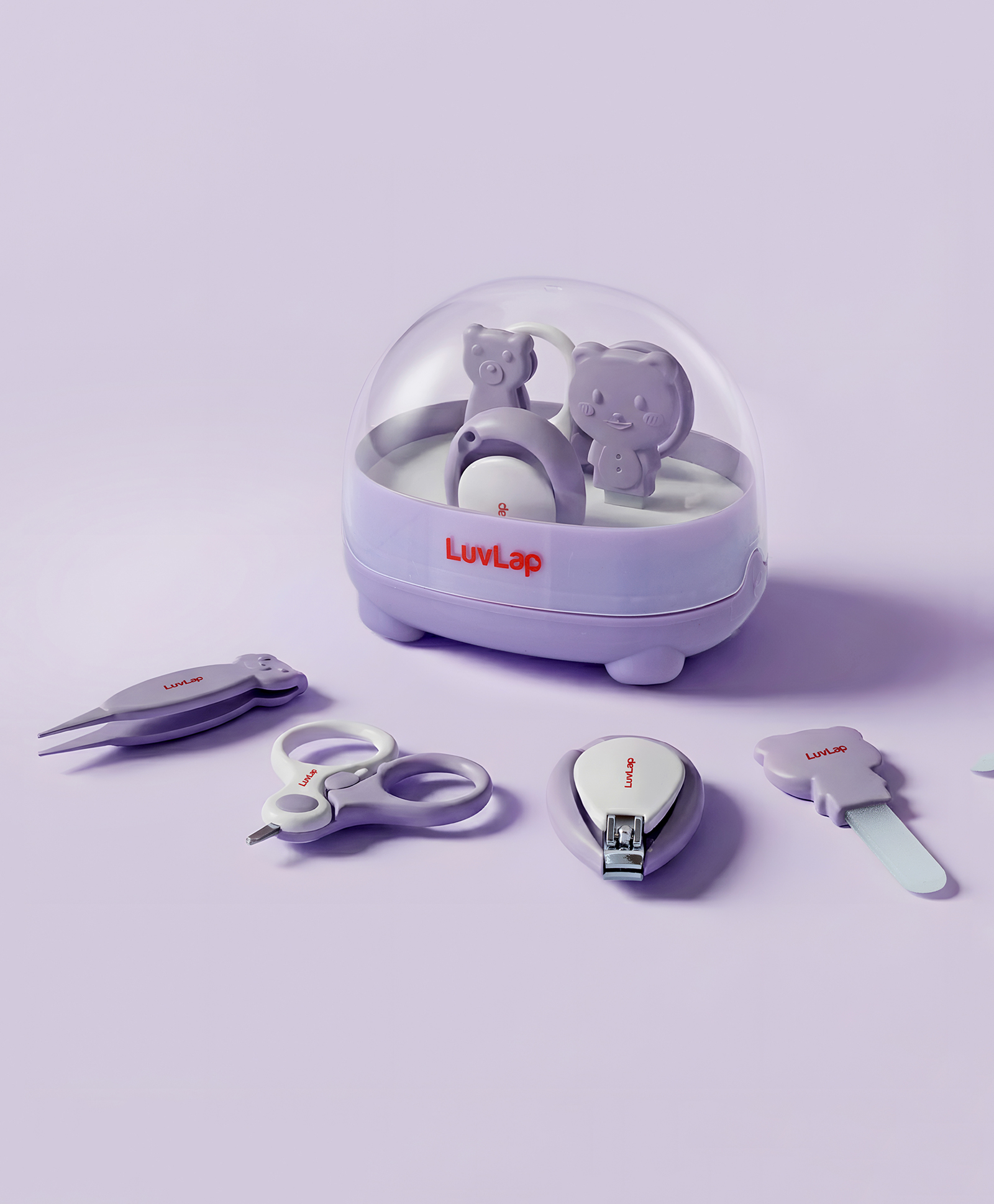 LuvLap 4 in 1 Baby Grooming Set with Cute Case, Nail Scissors, Clipper, File & Tweezers, BPA Free, Compact & Travel Friendly - Multicolor-picture-41