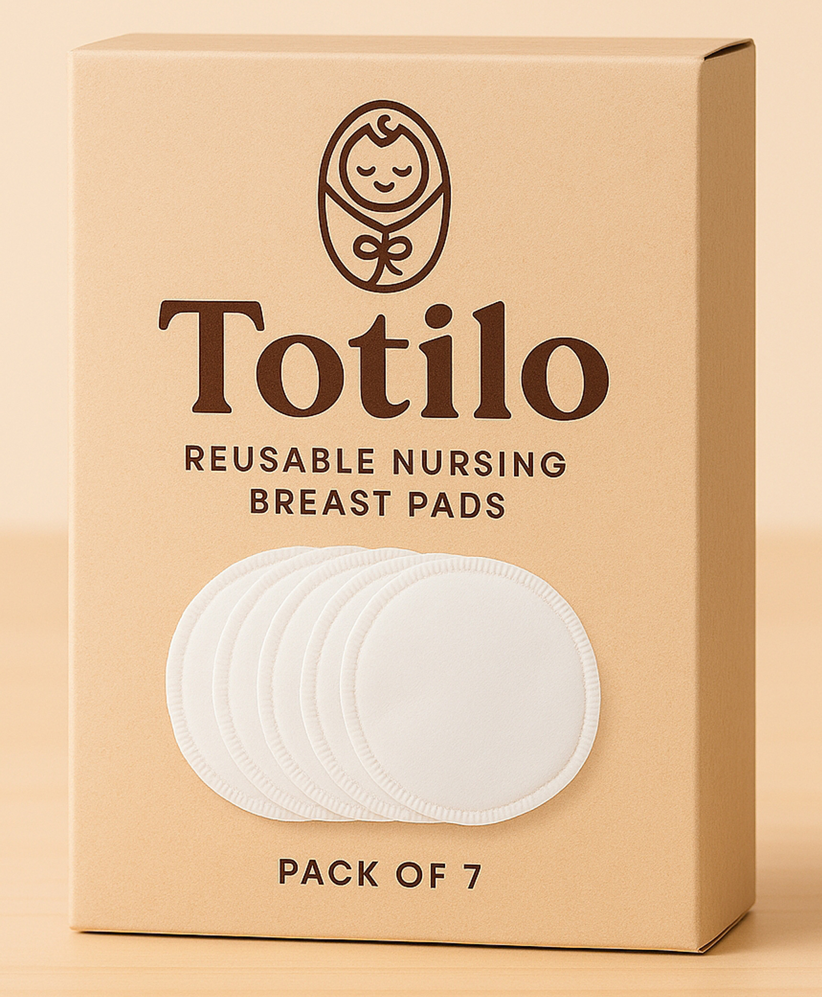 Totilo Nursing Breast Pads for Feeding Mother Washable, Reusable Soft Breast Pads (Pack of 7)-image-2