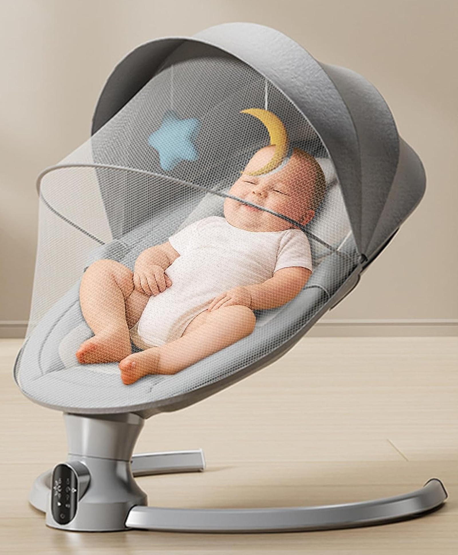 StarAndDaisy Swing Rocker Cradle for Baby with Automatic 5 Level Swing Toddler and Infant Rocking Seat Chair with 3 Level Adjustable Backrest and Remote Control Black-picture-27