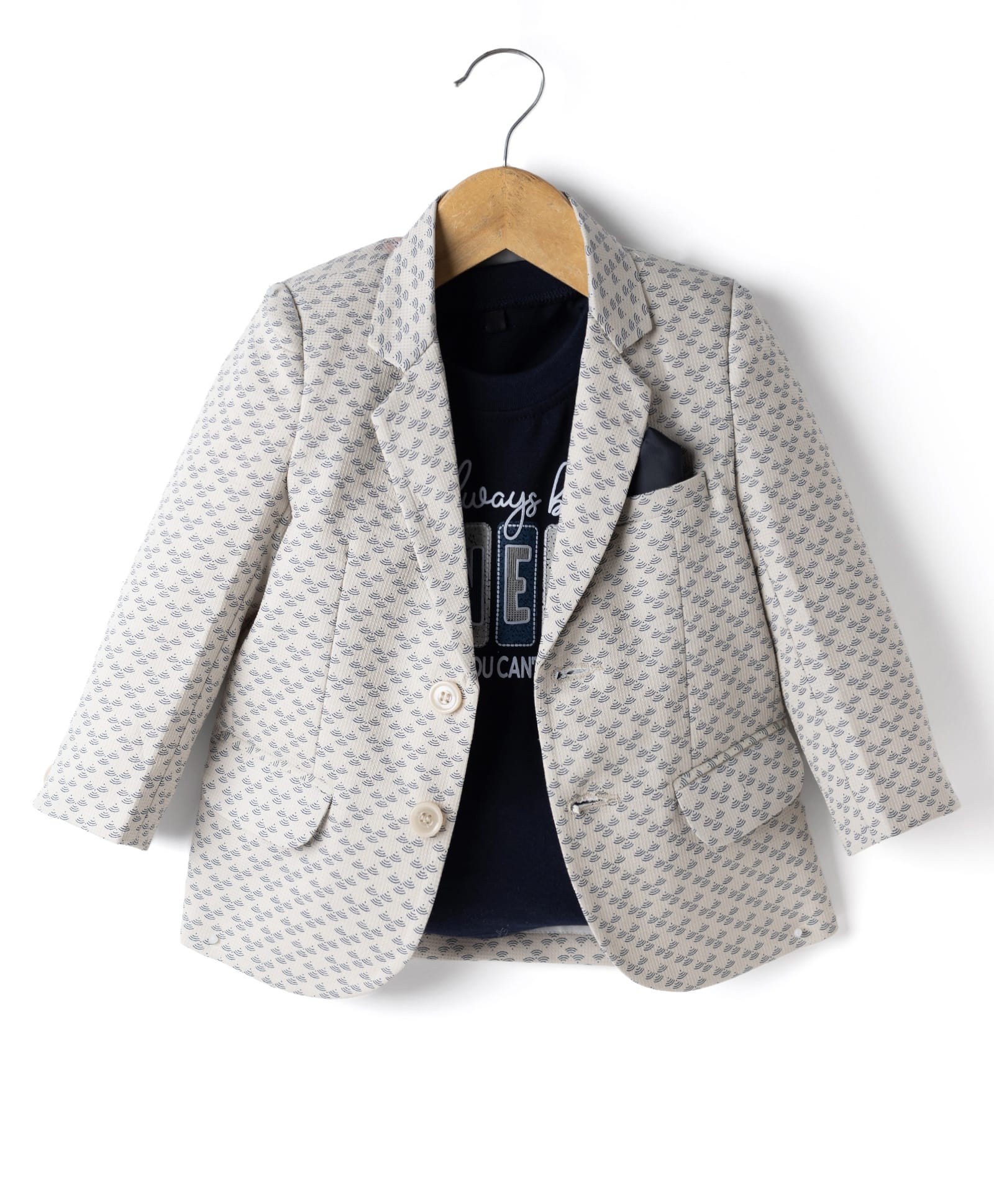 Robo Fry Cotton Woven Full Sleeves Printed Blazer With Inner Tee - Grey-picture-18