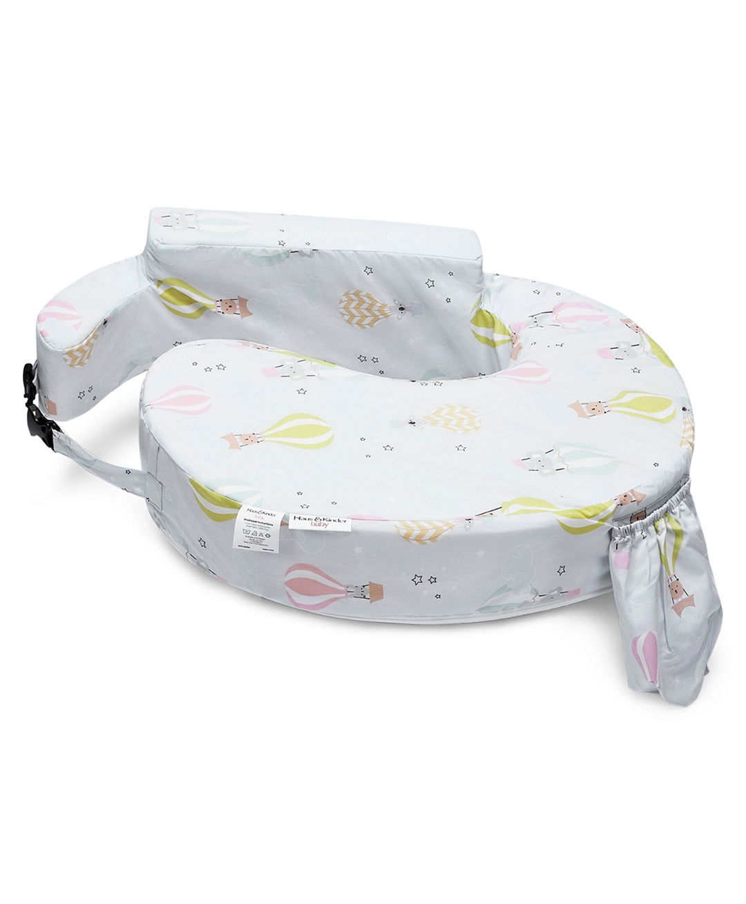 Haus & Kinder Hot Air Balloon Feeding Pillow with Pocket & Removable Cover-picture-48