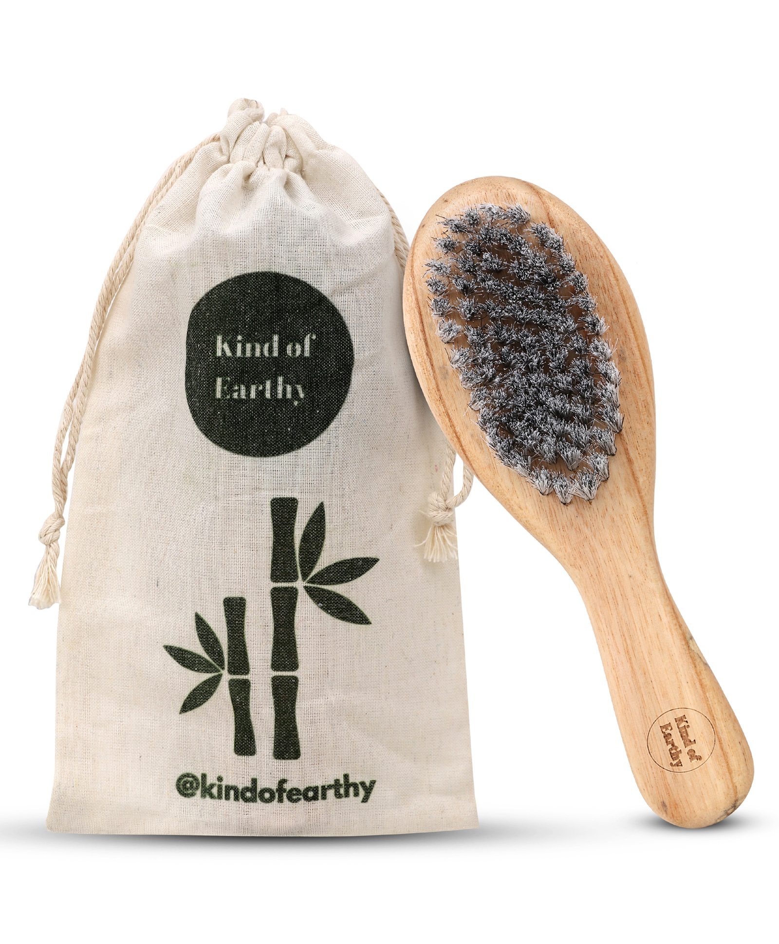Kind of Earthy Soft Bristles Wooden Baby Brush for Cradle Cap - Brown-image-22
