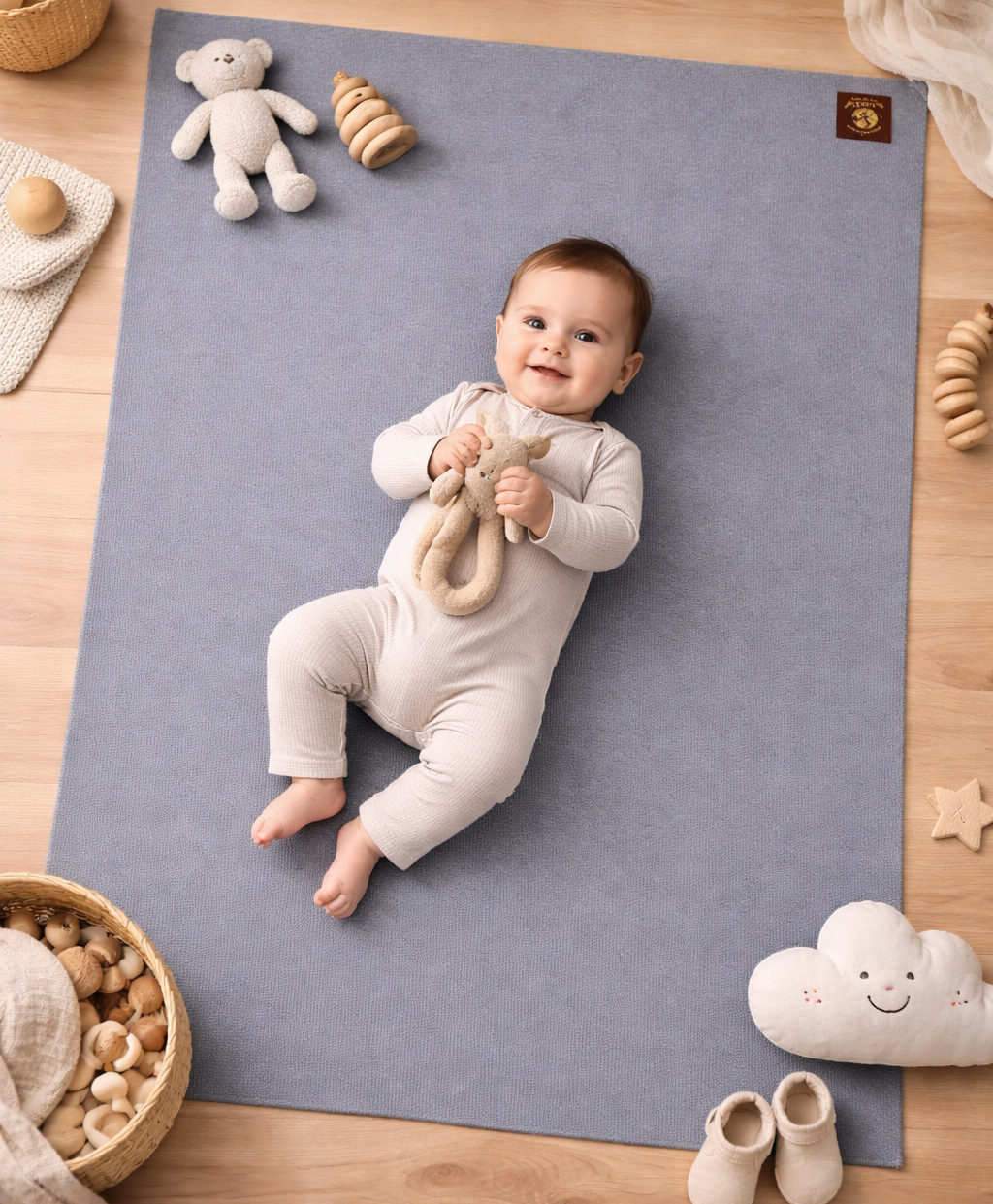 AAZEEM Grey Baby Sheet 40×55 Inch| Pack of 2 | Waterproof, Soft & Durable Baby Mattress Protector | Ideal for Cribs, Cots & Everyday Use-image-48