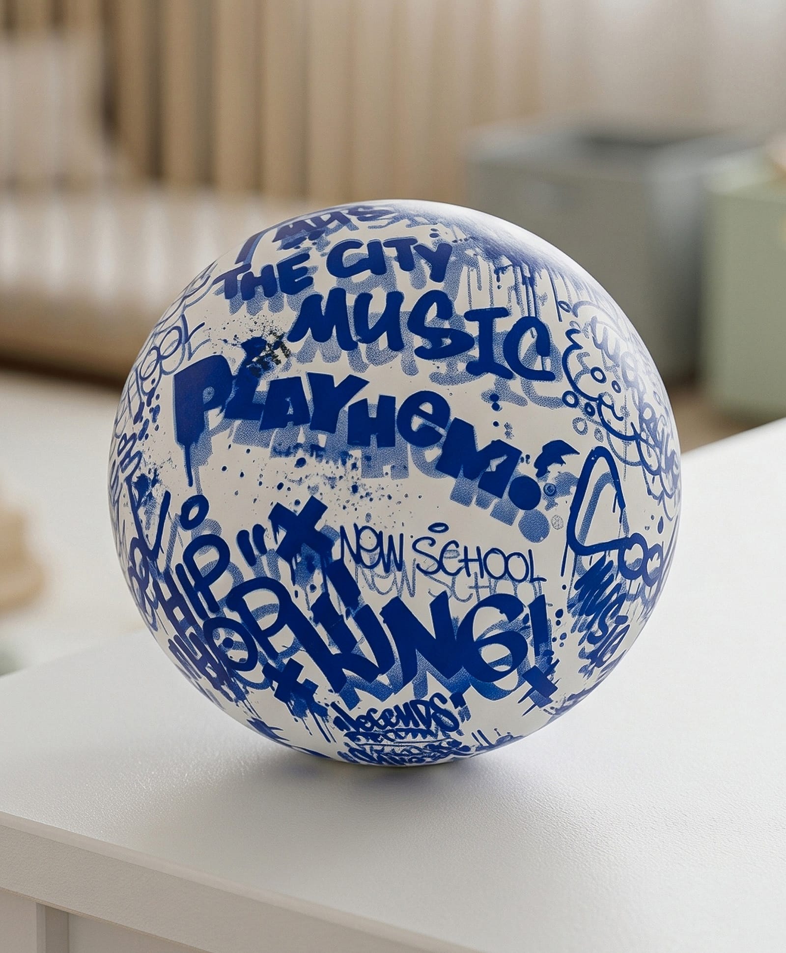 Soft Scented Play Ball with Printed Design - 6 Inch - Blue| Lightweight Kids Toy| Safe Soft Material| Indoor & Outdoor| Improves Hand-Eye Coordination| Enhances Motor Skills & Active Play-image-8