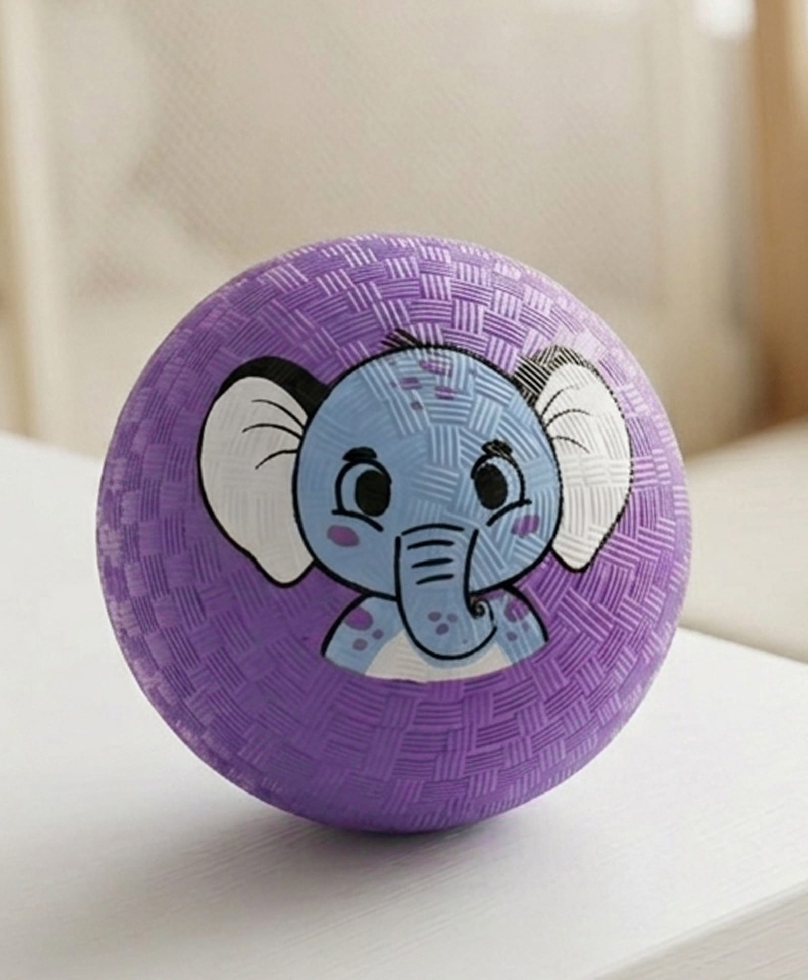 Play Nation Soft Play Ball with Elephant Printed Design - 5 Inch - Purple| Indoor & Outdoor Play| Improves Hand-Eye Coordination| Enhances Motor Skills| Encourages Active Play & Physical Activity-picture-6