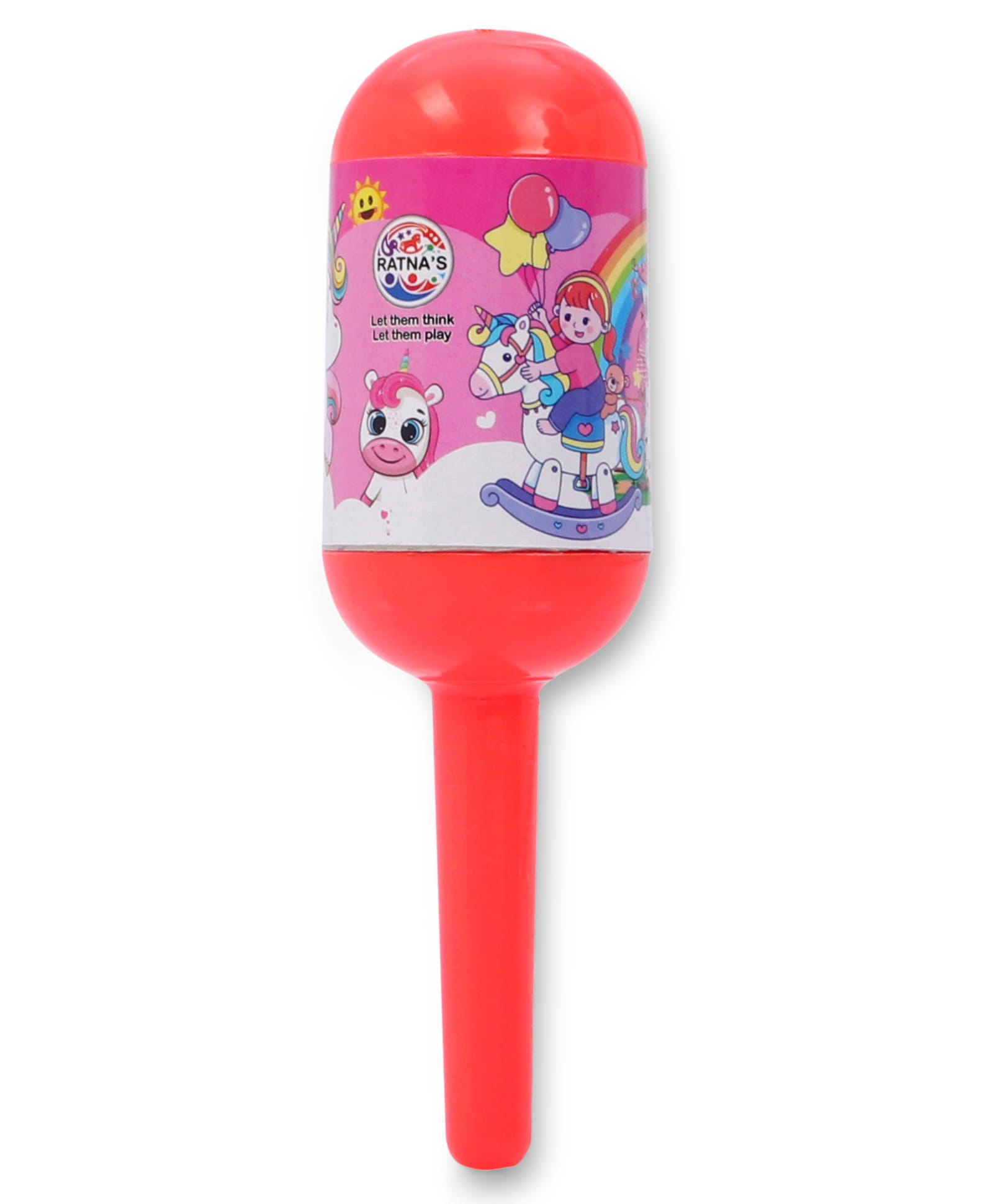 Ratnas Baby Rattle Toy - Orange (Print May Vary)-image-3