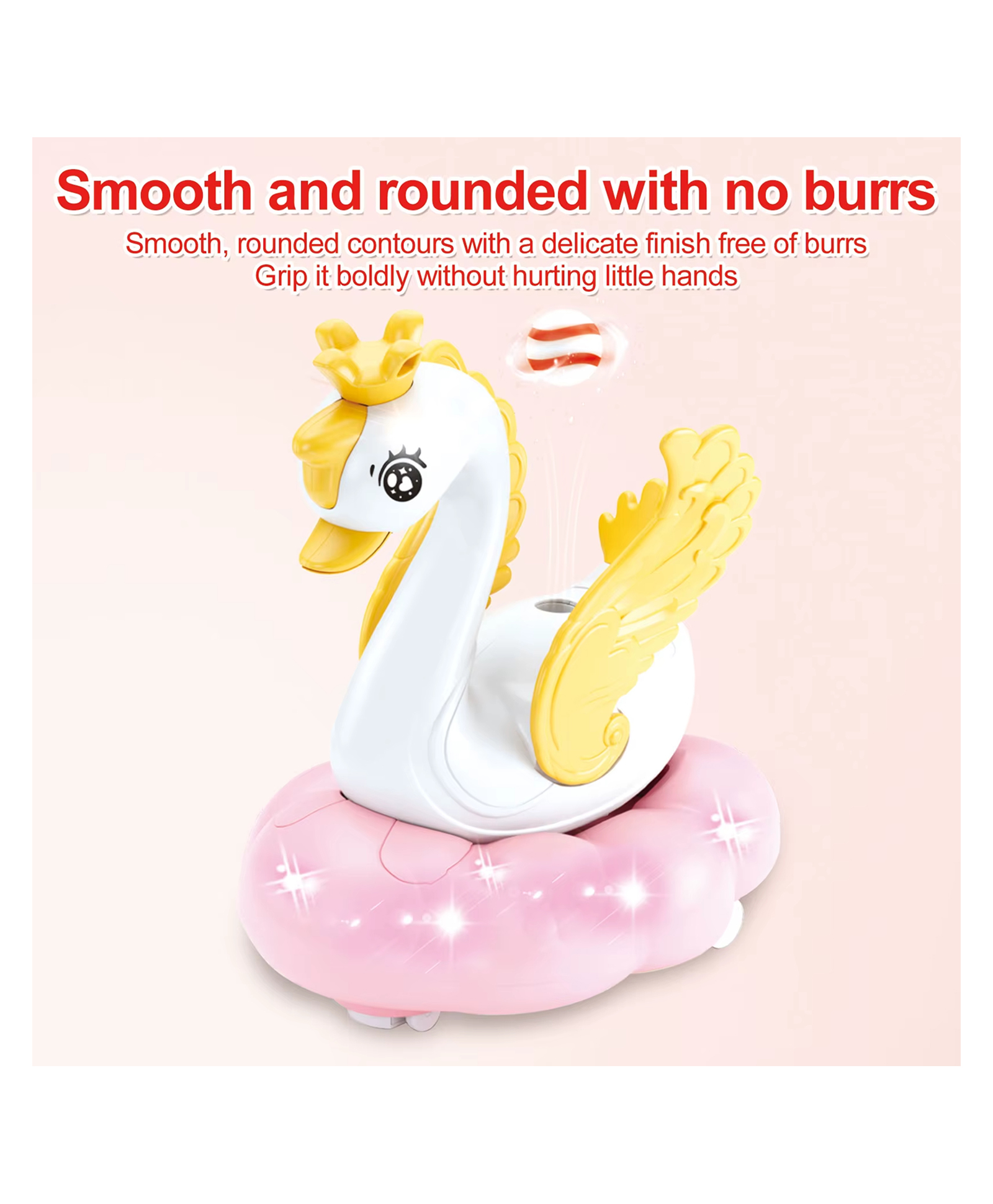 Lumo Brilliant Toys Electric Swan Musical Toys for Kids Air Floating Ball Light-up Universal Walking Toddler Early Educational Toy, Fun Entertainment Kids Toys-image-16