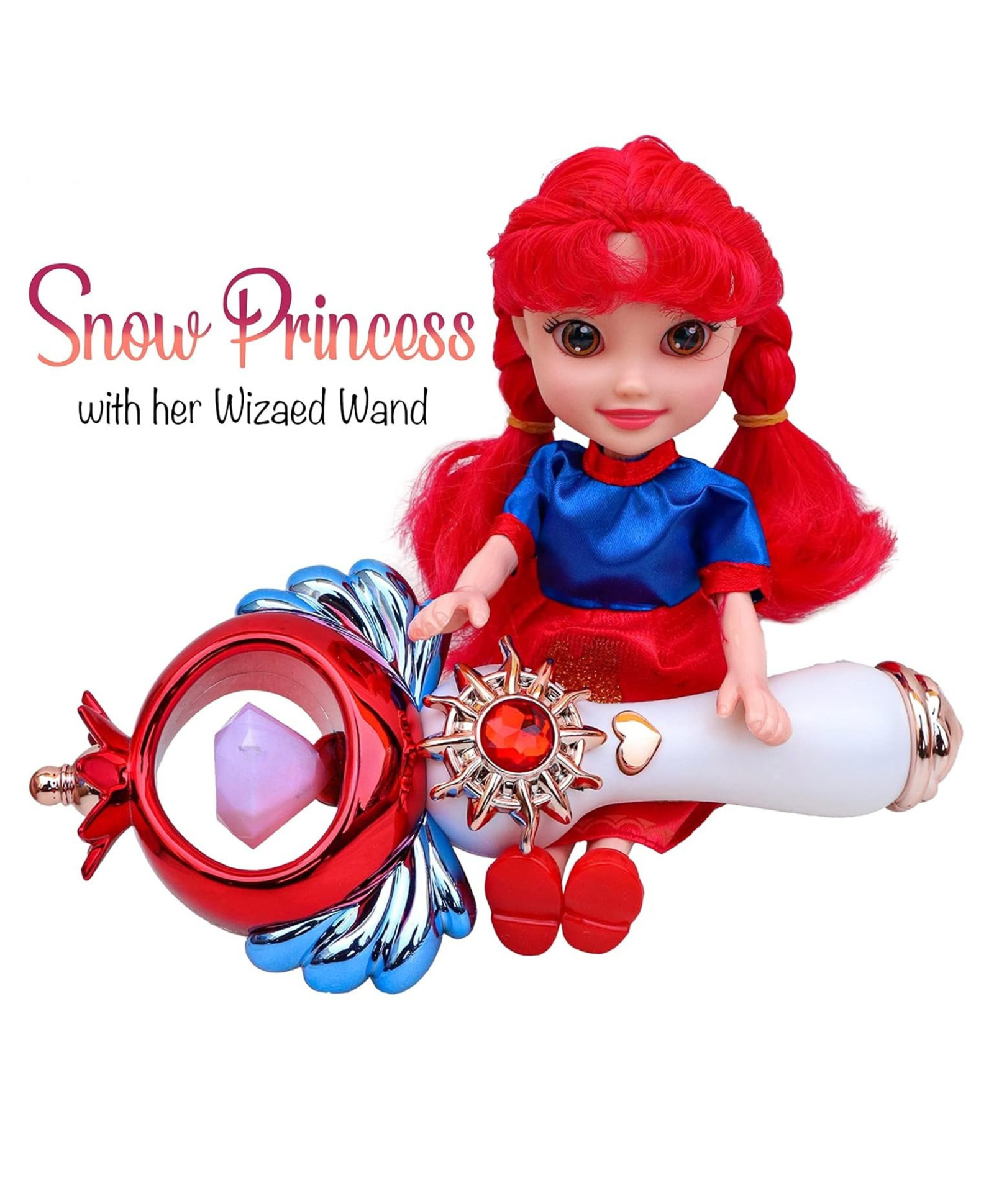 Lumo Brilliant Toys Kids Doll Set with Musical Magic Wand, Cute Princess Girl Doll Toy with Light & Sound Wand, Safe & Durable Toy for Girls Age 3+ (Random Color Will be Dispatched)- Height 19 cm-picture-32
