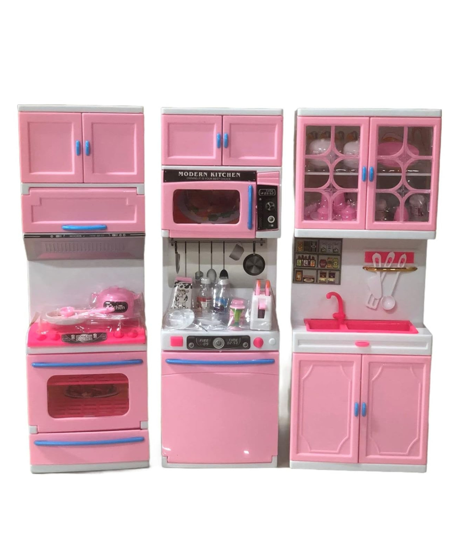Lumo Brilliant Toys Kitchen Cooking Toy Play Set | Play House & Accessories with Doll | Girls Pretend Play Furniture Appliances with Lights & Sound | Fun Entertainment Kids Toys-picture-12