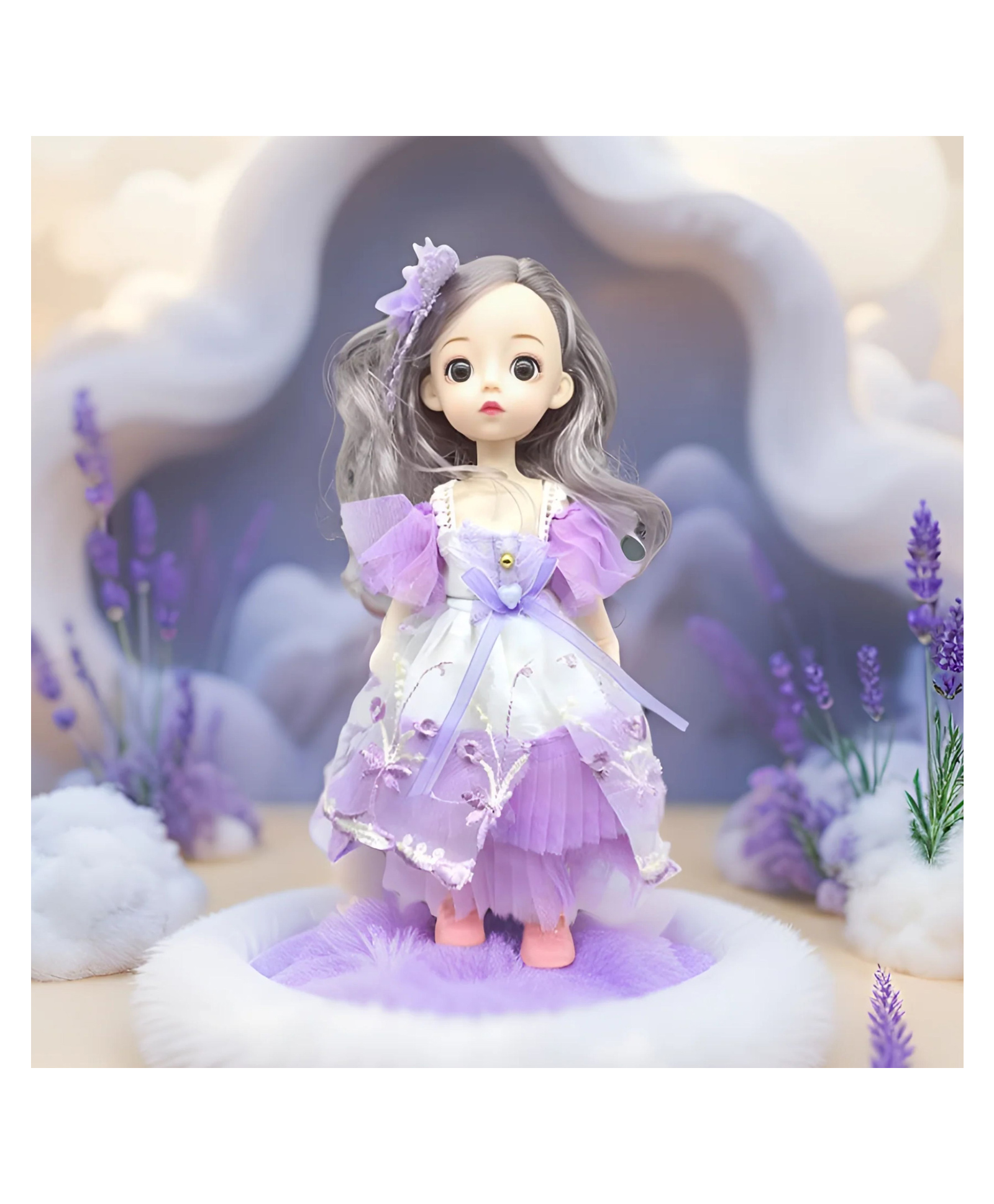 Lumo Brilliant Toys 12 Inch Cute Doll Toys For Kids With 3D Eyes & Beautiful Wedding Dress with Movable Joints Pretend Play Toys For Girls, Birthday Gift for Girls - (Pack of 1 - Design May Vary)-picture-20