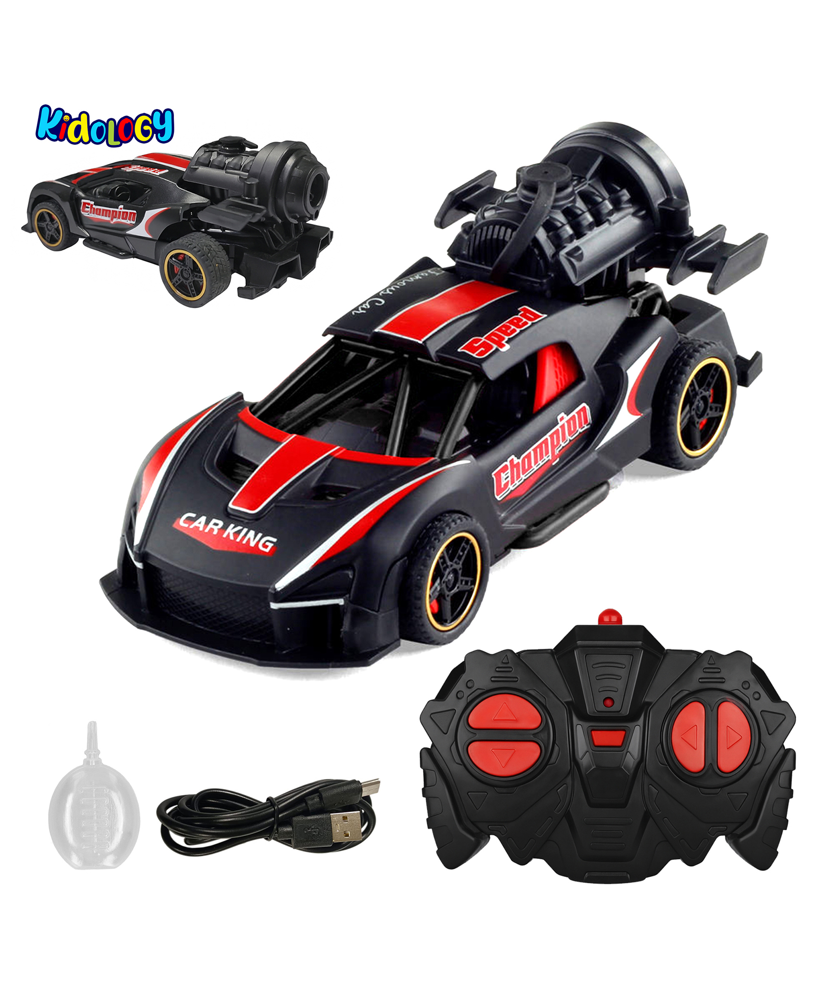 Kidology Racing Car with Smoke, LED Lights & Sound-picture-24