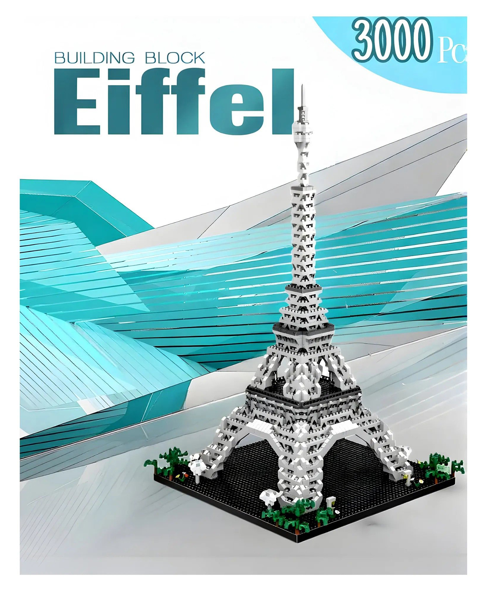 AKN TOYS Paris Eiffel Tower Famous Landmark Model Set 3000+ Micro-Mini Diamond Blocks ,3D World Architecture Building Kit for Adults & Teens - PACK OF 1- ( COLOR MAY VARY )-picture-23