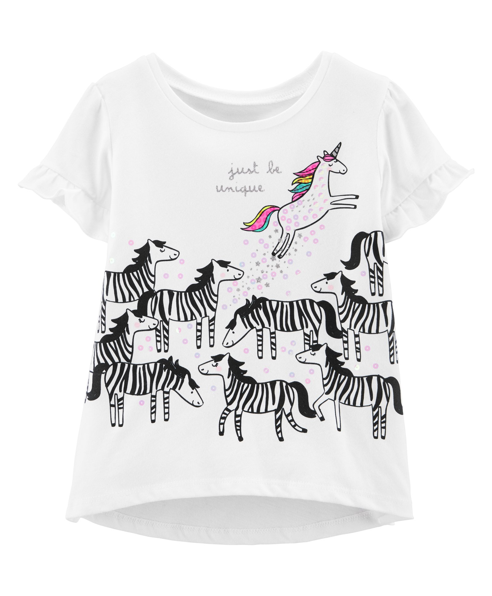 Carter's Unicorn Hi-Lo Tee - White-picture-24