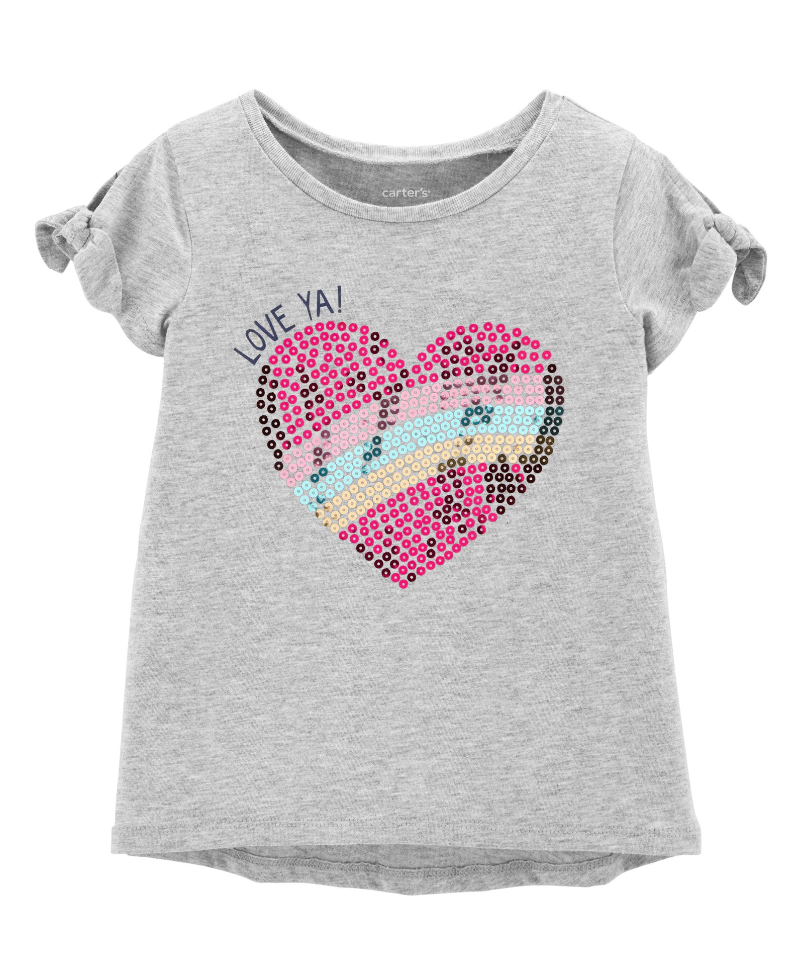 Carter's Sequin Heart Hi-Lo Tee - Grey-image-37