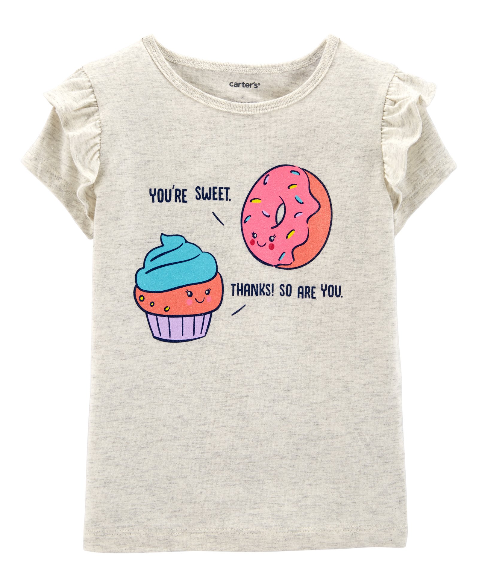 Carter's Donut & Cupcake Flutter Sleeves Tee - Grey-picture-12