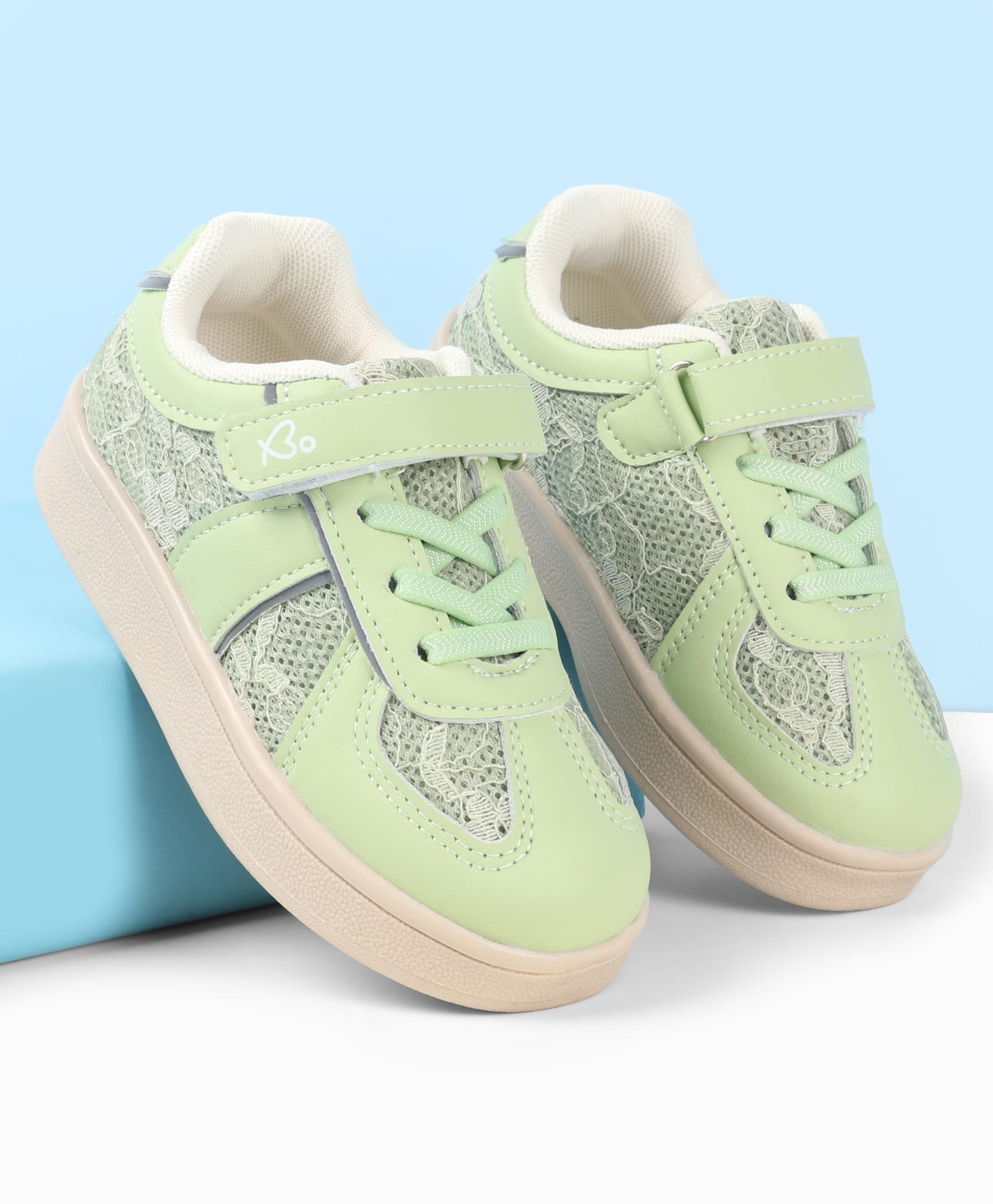 Babyoye Velcro Closure Casual Shoes - Green-image-1